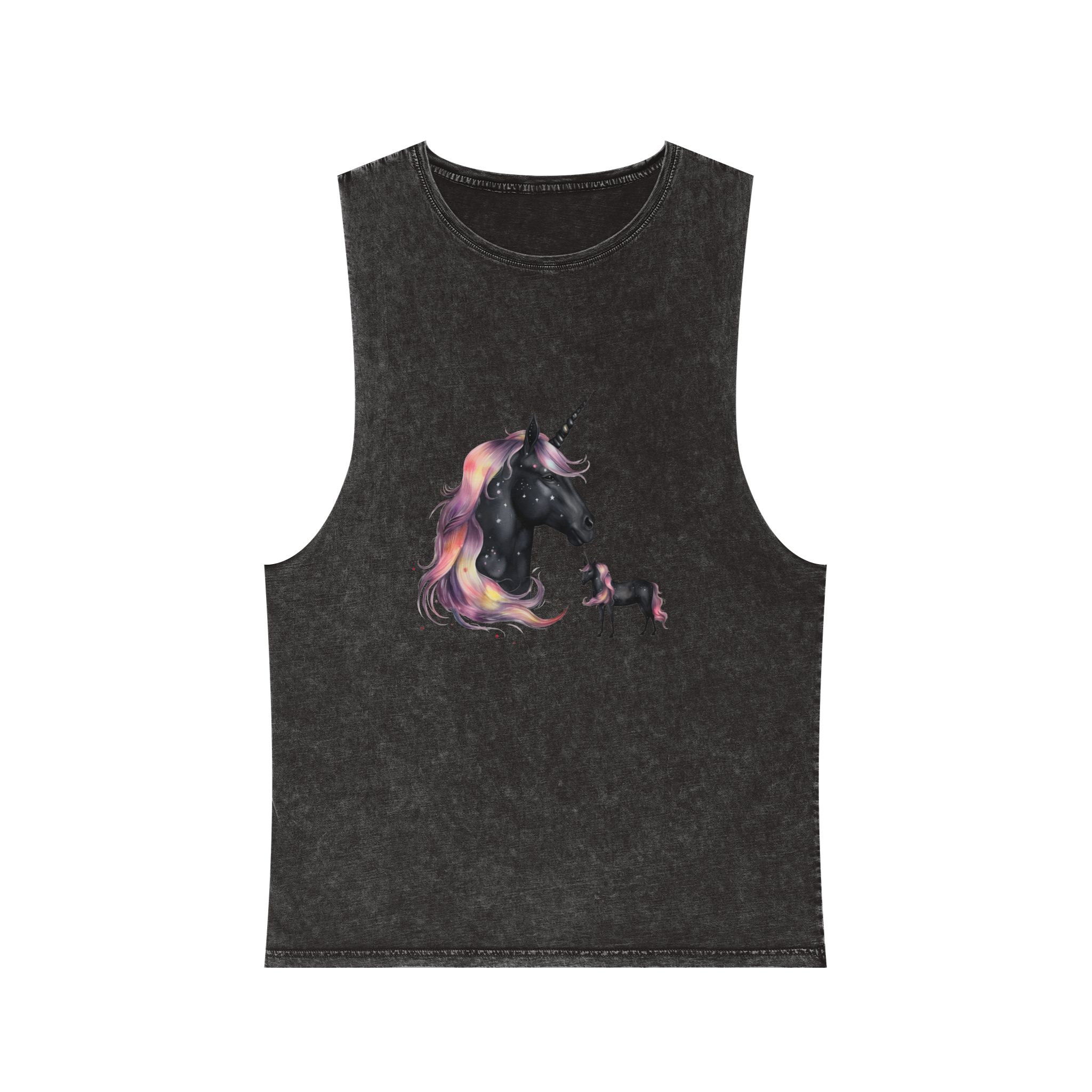 There Is Unicorn Star Sky Generative Ai Unisex Stonewash Tank Top