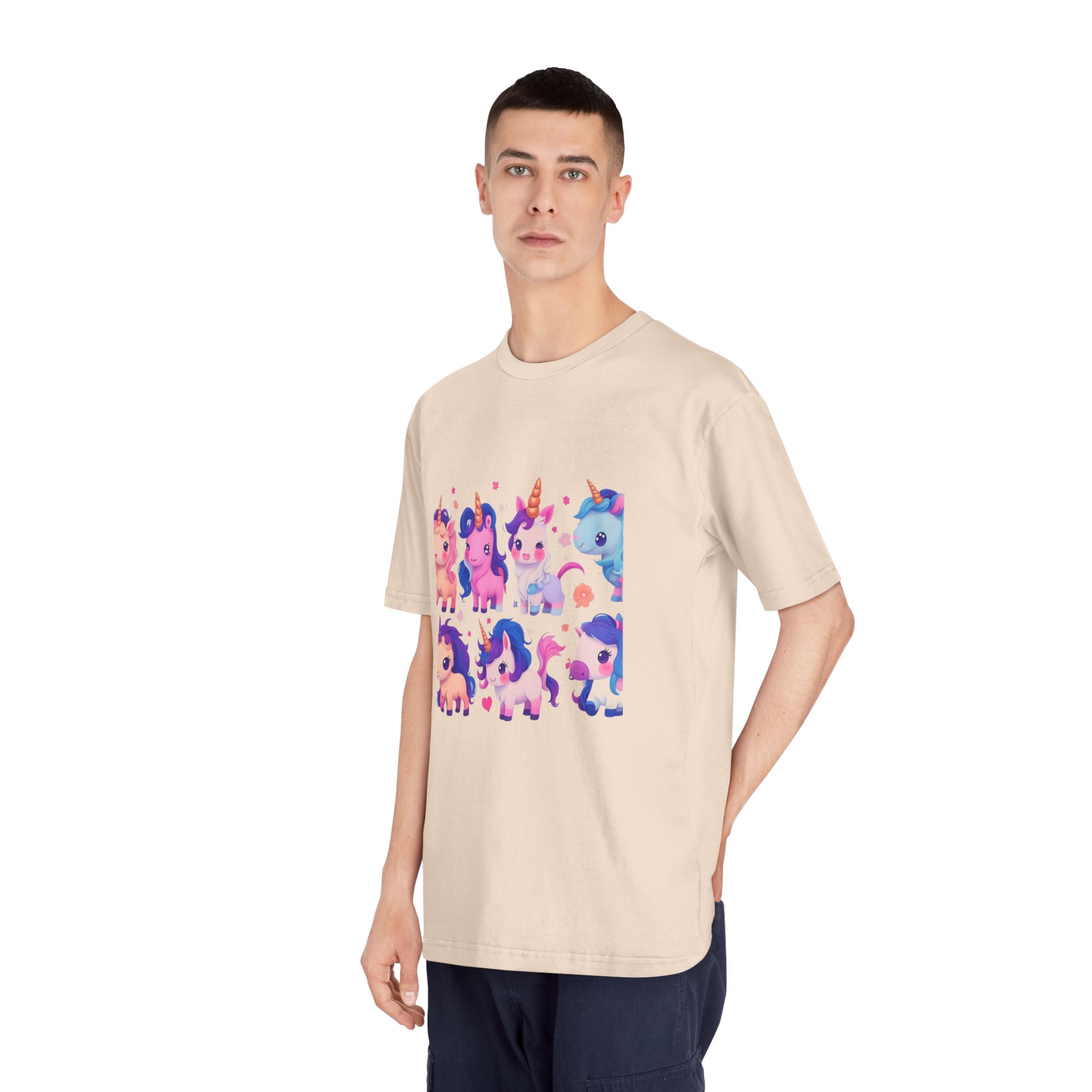 Cute Unicorn Stickers Unisex Classic Crewneck T Shirt - Image 12