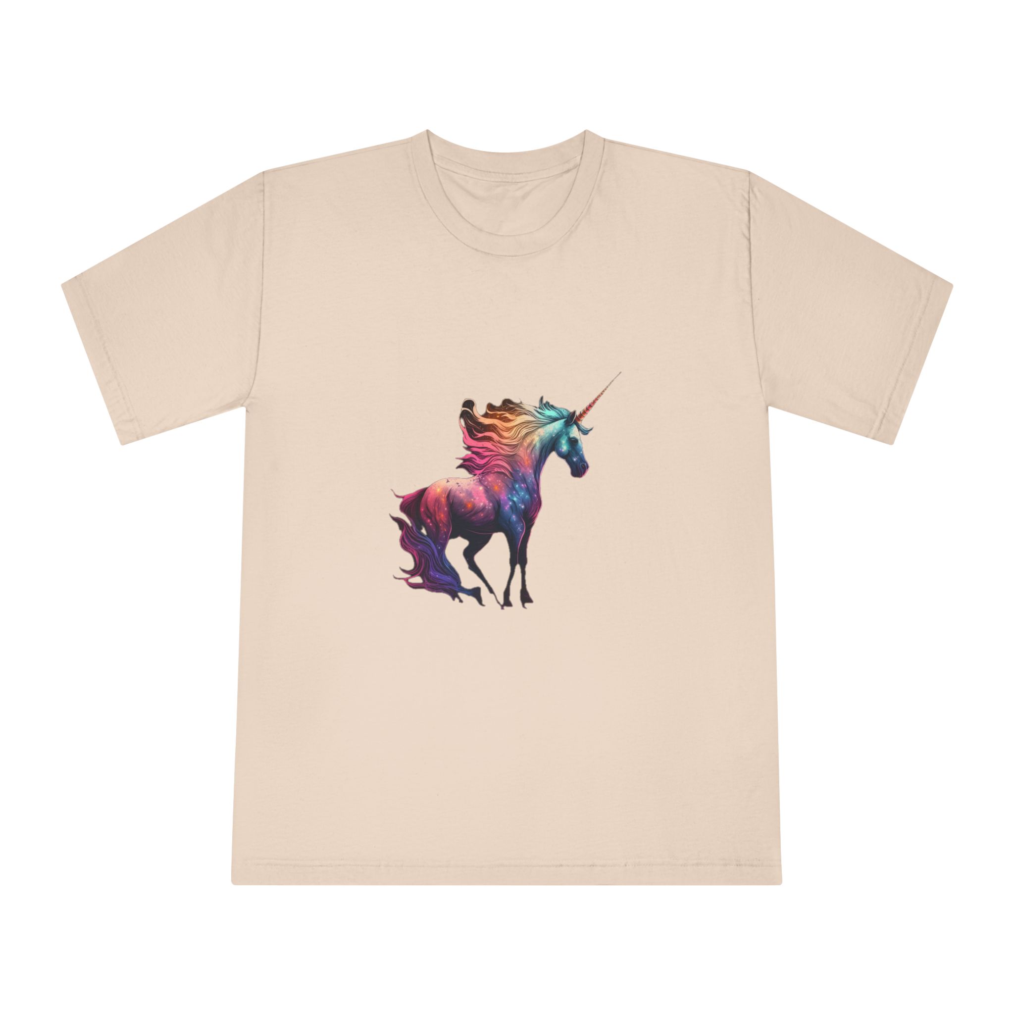 Unicorn With Colorful Mane Stars Background Generative Ai Unisex Classic Crewneck T Shirt - Image 9