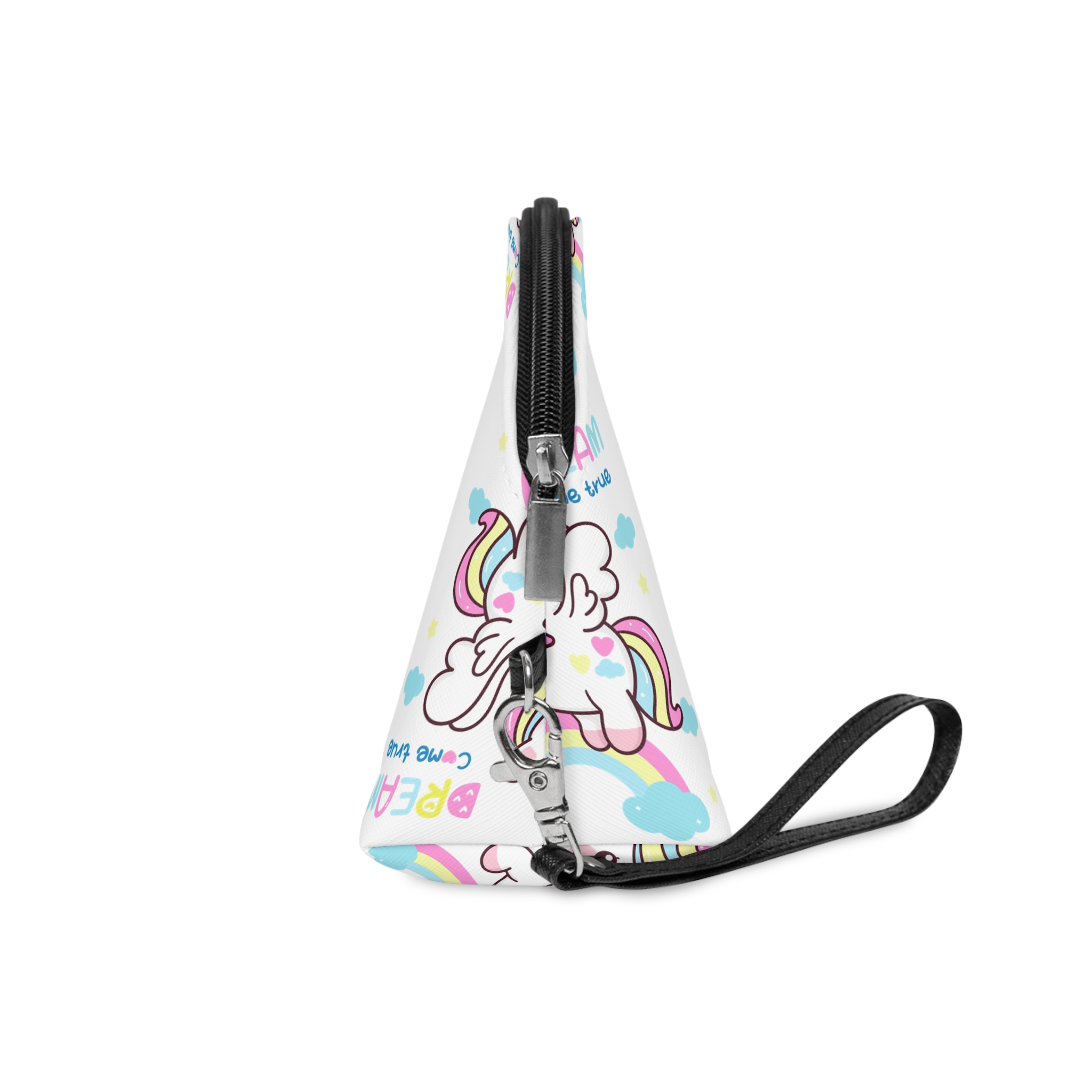 Cute Unicorn Pegasus Cartoon Fly Pastel Rainbow Kawaii Animal Makeup Bag - Image 3