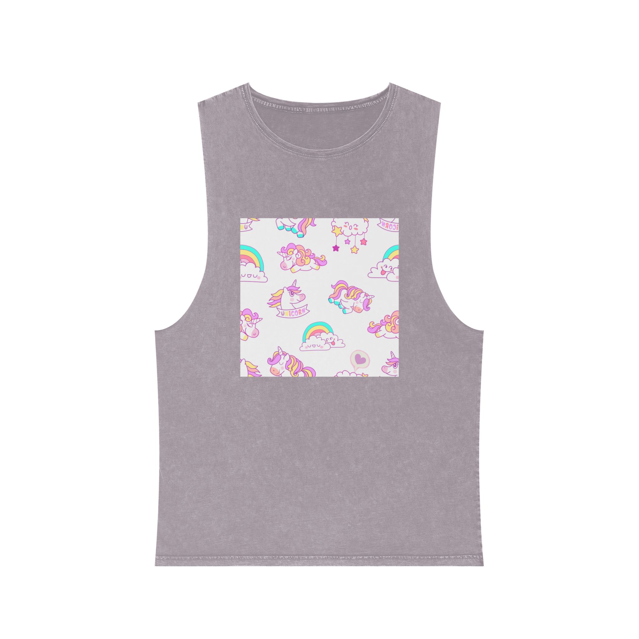 Seamless Unicorn Unisex Stonewash Tank Top - Image 17