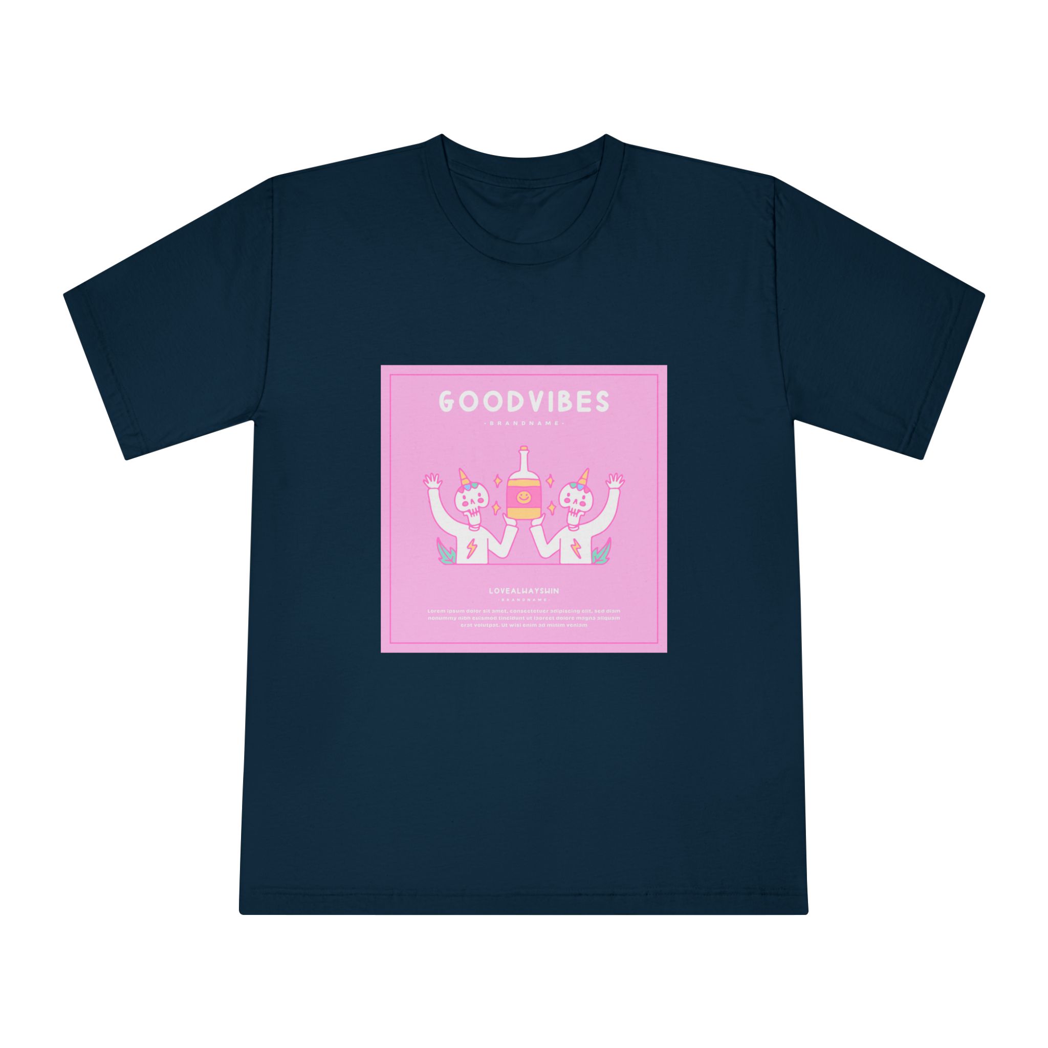 Cute Unicorn Skulls Holding Beer Bottle Illustration T Shirt Poster Unisex Classic Crewneck T Shirt - Image 17