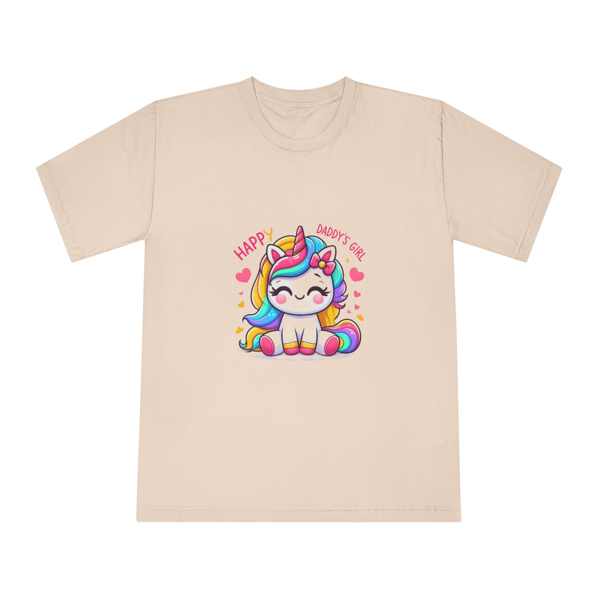 Happy Daddys Girl Unicorn Unisex Classic Crewneck T Shirt - Image 9