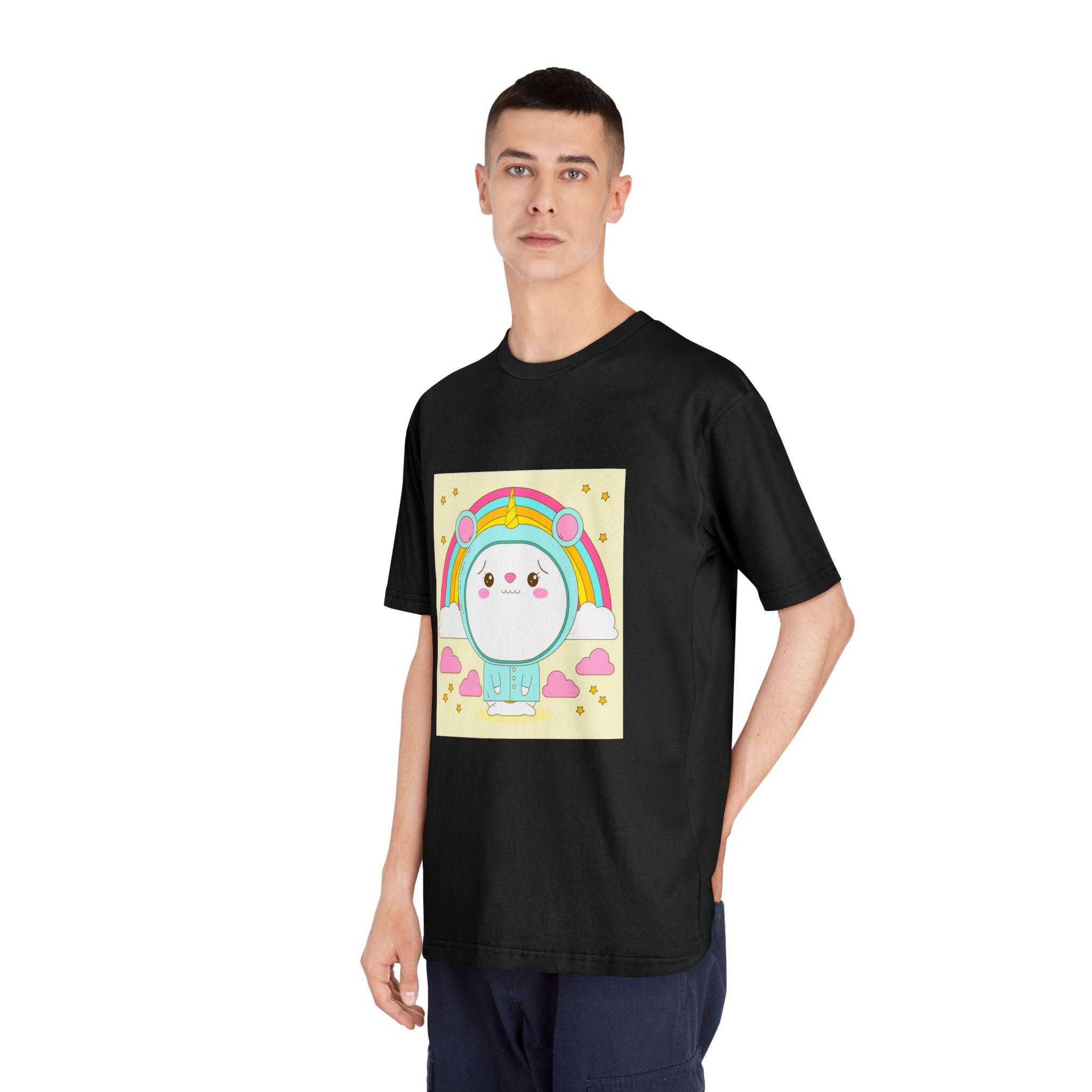 Hand Drawn Kawaii Animal Unisex Classic Crewneck T Shirt - Image 8