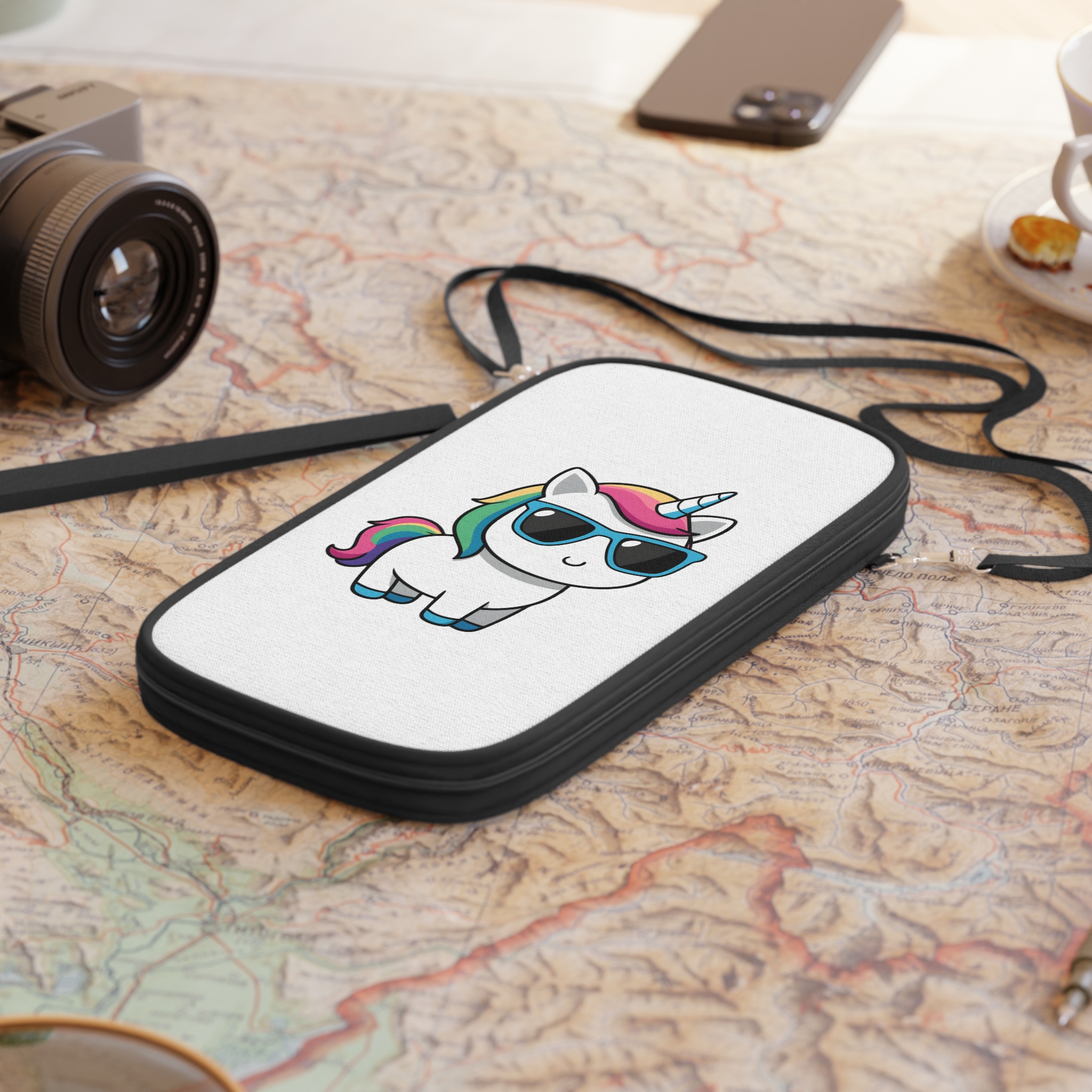 Little Unicorn With Sunglasses Passport Wallet - Image 4