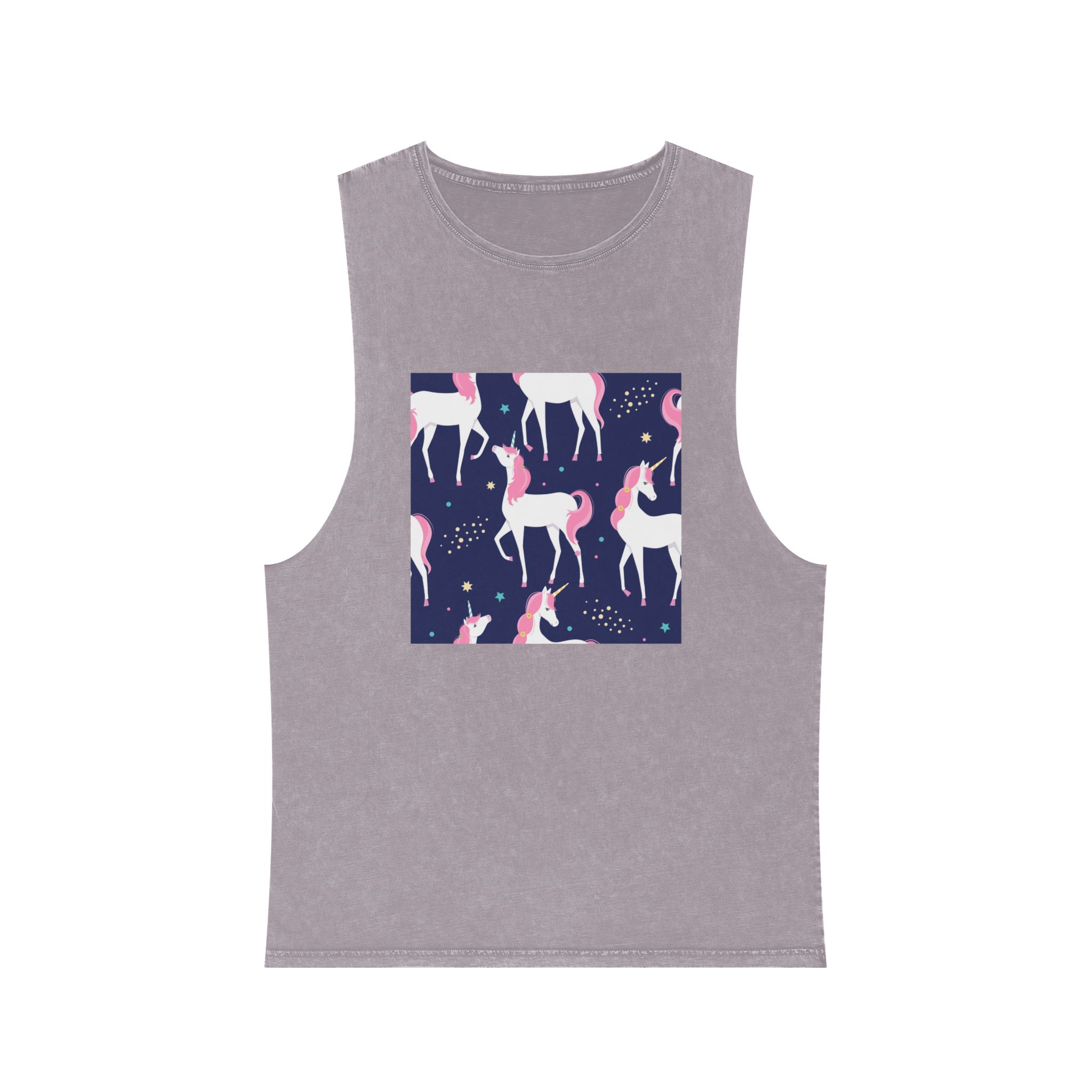 Unicorn Patterns Unisex Stonewash Tank Top - Image 17