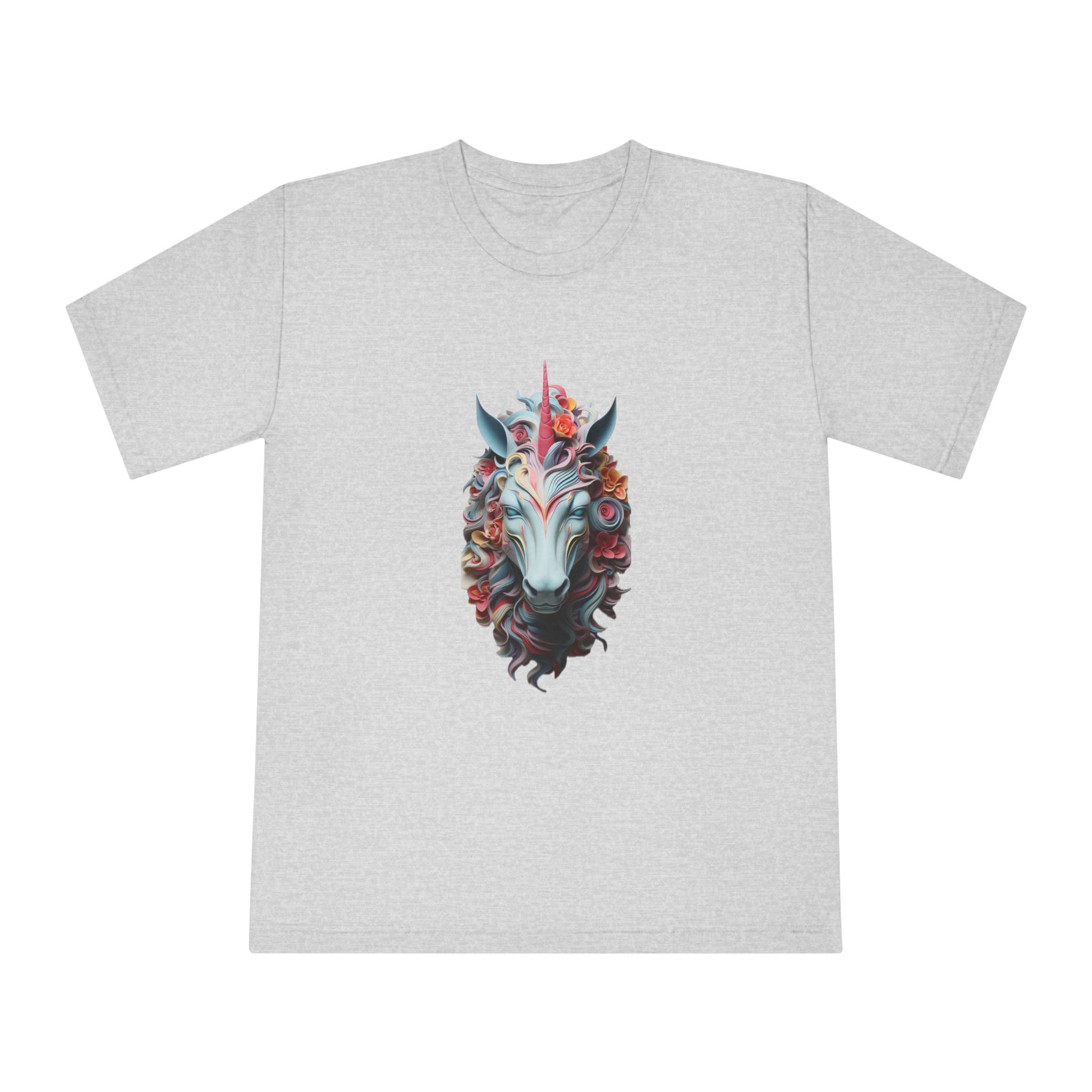 Colorful 3d Unicorn With Colorful Mane (2) Unisex Classic Crewneck T Shirt - Image 13