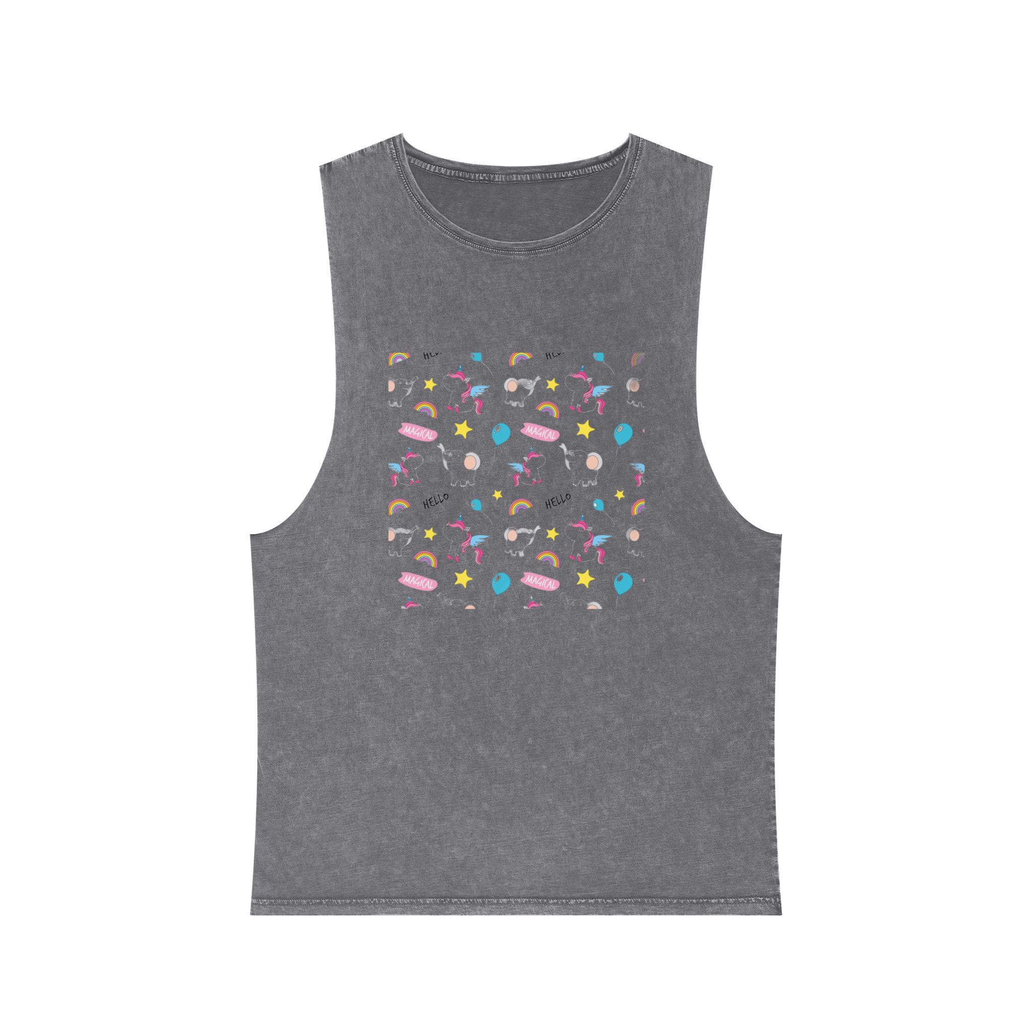 Unicorn V155 Unisex Stonewash Tank Top - Image 9