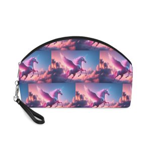 Magical Pink Unicorn Background Sky With Pink Clouds (1) Makeup Bag