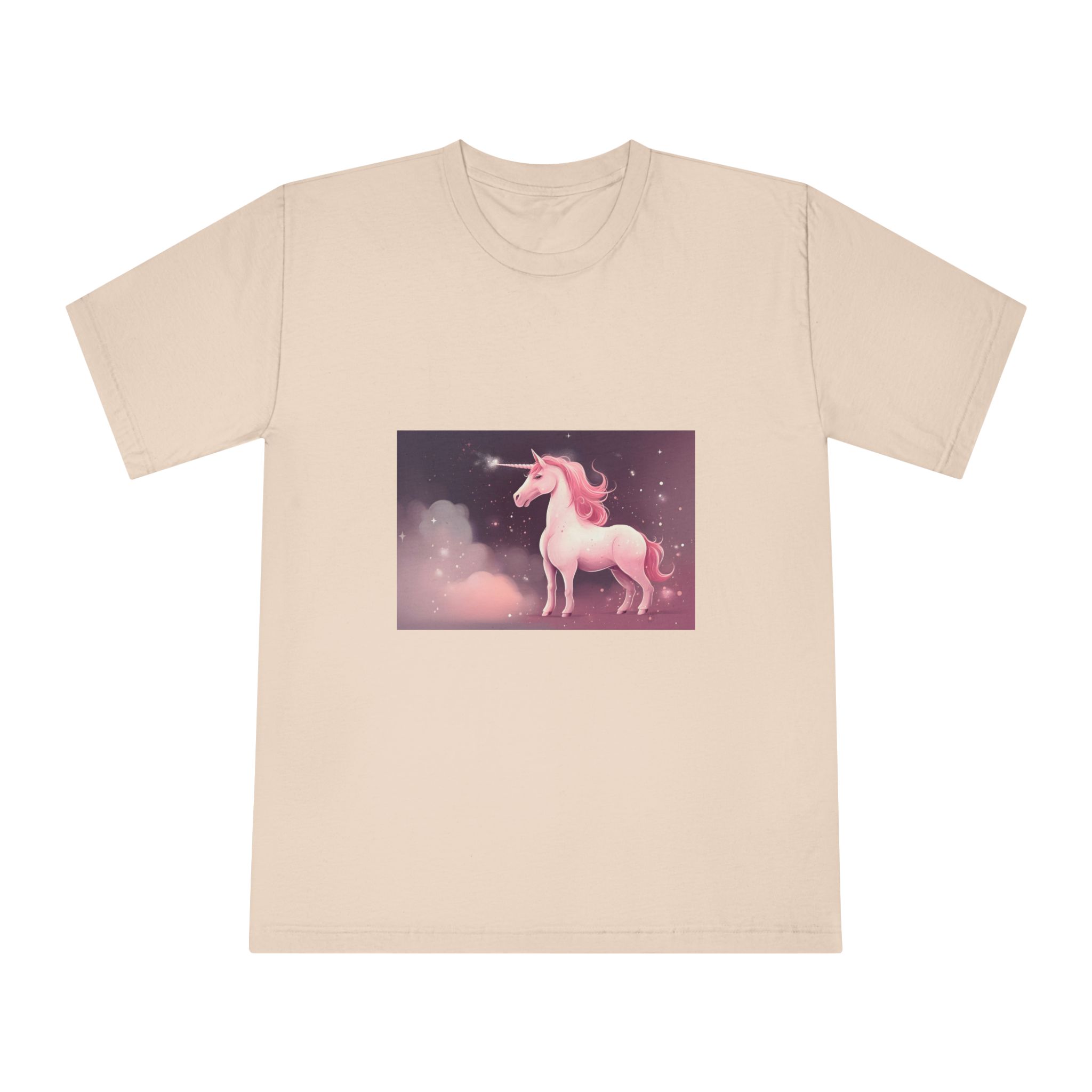 Pink Unicorn Fantastic Illustration Unisex Classic Crewneck T Shirt - Image 9