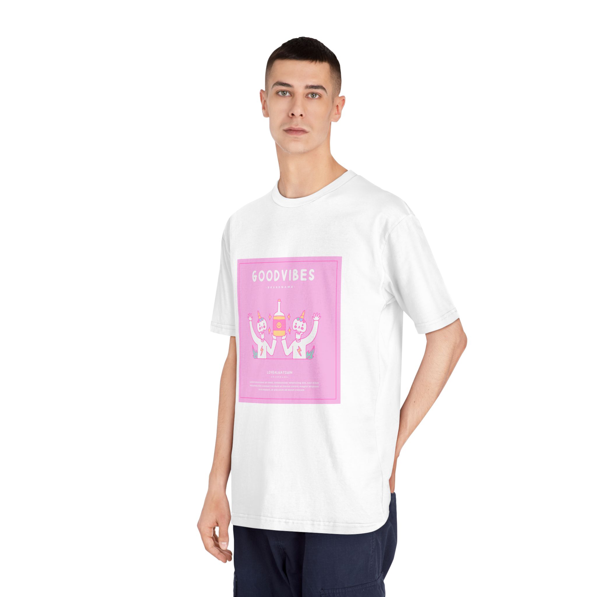 Cute Unicorn Skulls Holding Beer Bottle Illustration T Shirt Poster Unisex Classic Crewneck T Shirt - Image 4