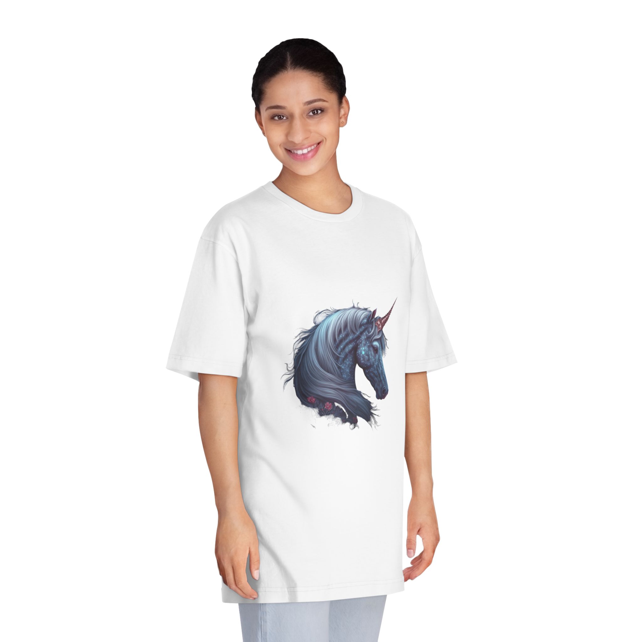 Mystic Unicorn Unisex Classic Crewneck T Shirt - Image 3