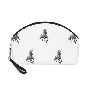 Beautiful Unicorn Running Magical Meadow Unicorn Background Images Whimsical Unicorn (35) Makeup Bag