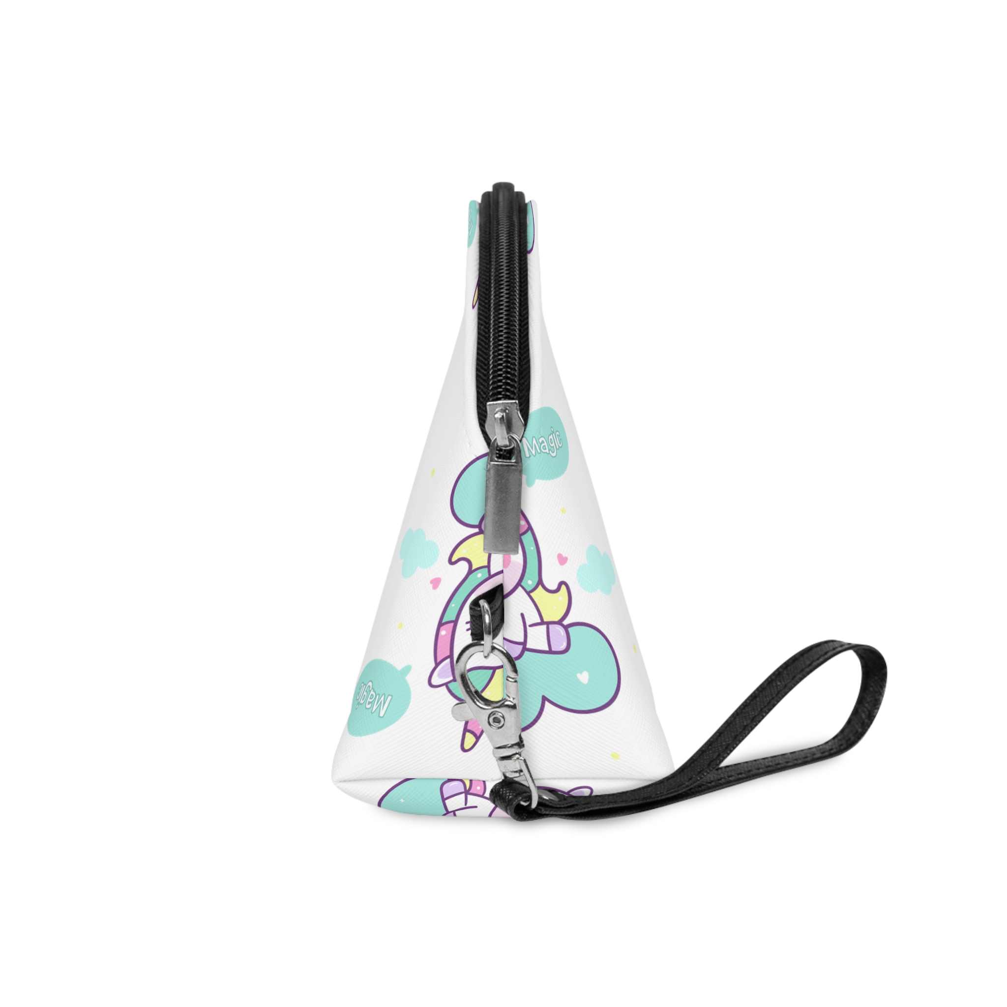 Cute Unicorn Vector Sit Cloud Makeup Bag - Image 3