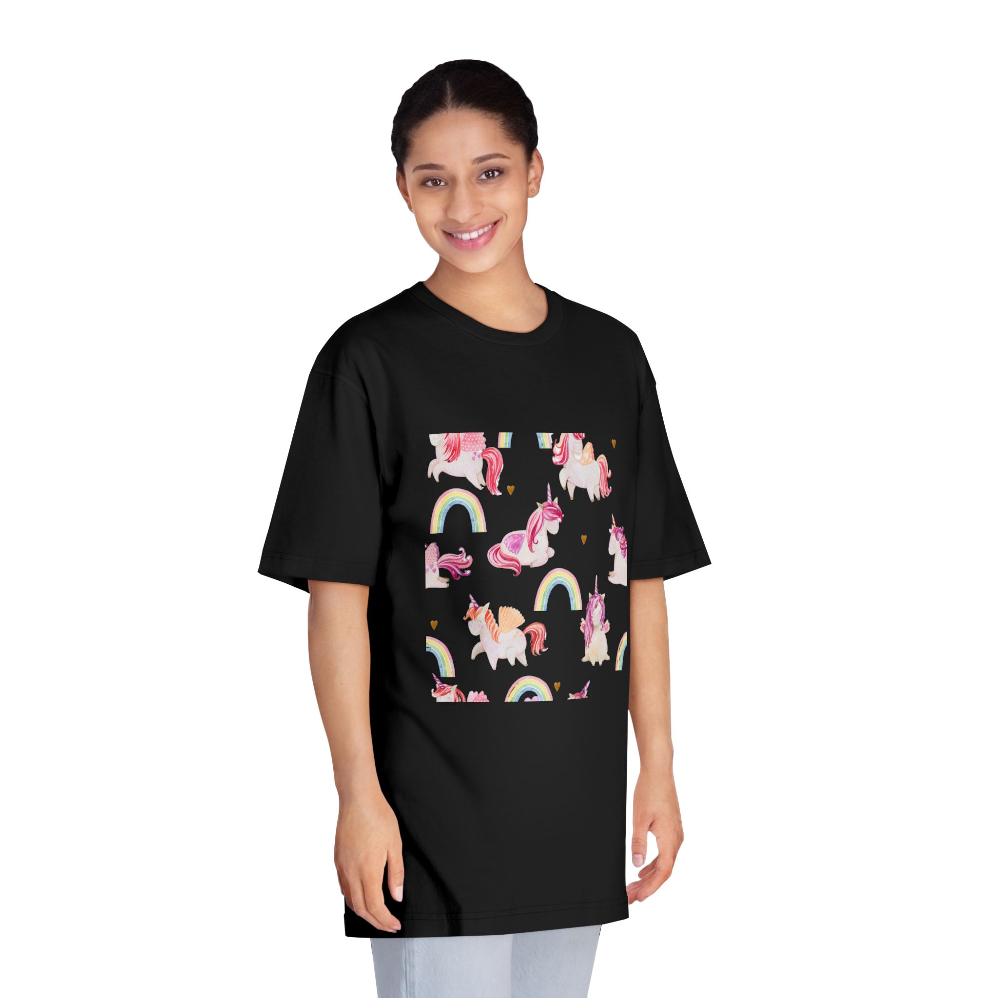 Watercolor Unicorns Seamless Pattern Magical Fantasy Character Fotor Bg Remover 20231203171217 Unisex Classic Crewneck T Shirt - Image 7