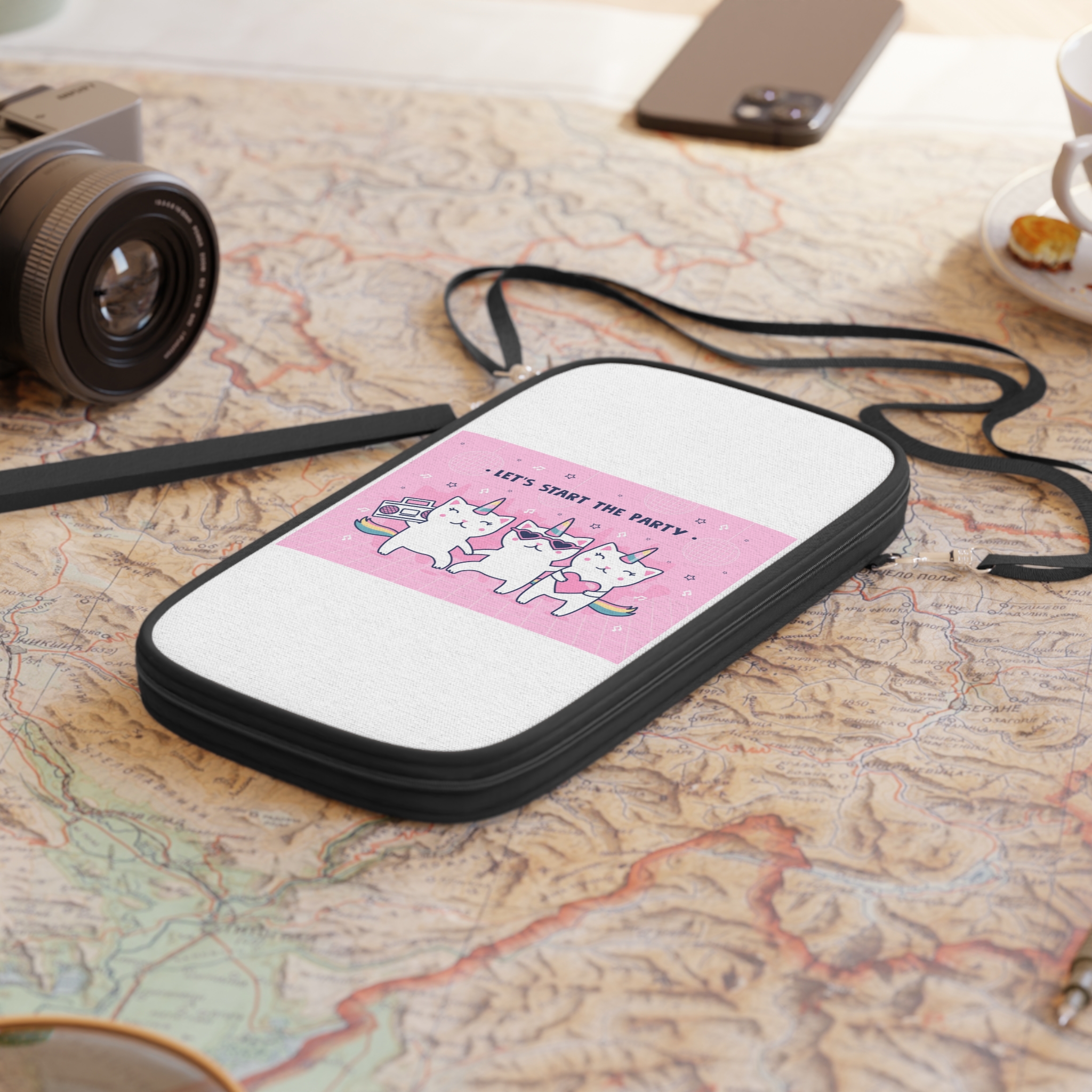Cover Design With Unicorn Cats Passport Wallet - Image 4