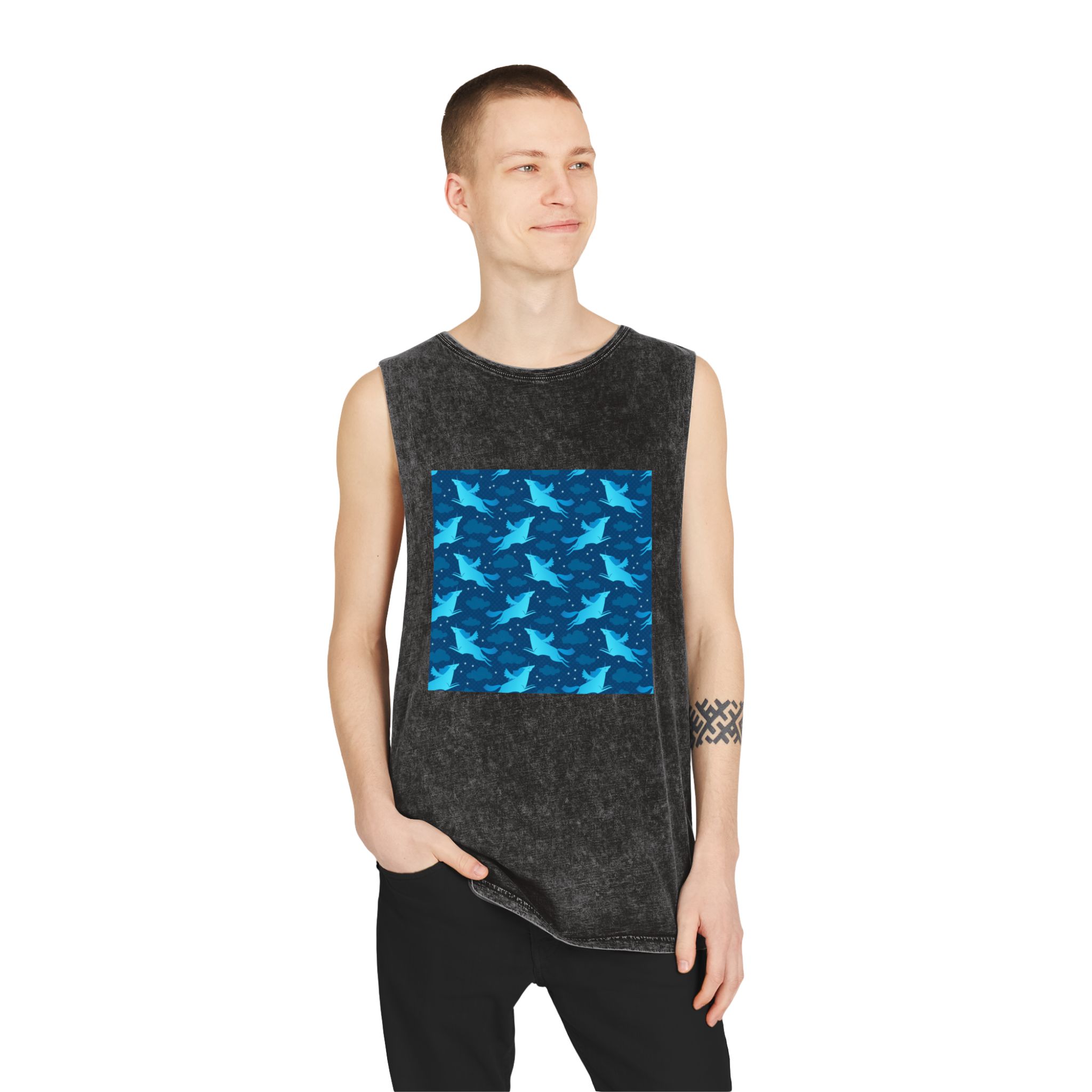 Unicorn V510 Unisex Stonewash Tank Top - Image 3