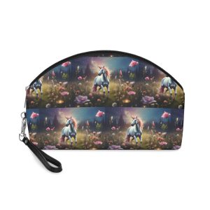 Beautiful Unicorn Running Magical Meadow Unicorn Background Images Whimsical Unicorn (20) Makeup Bag