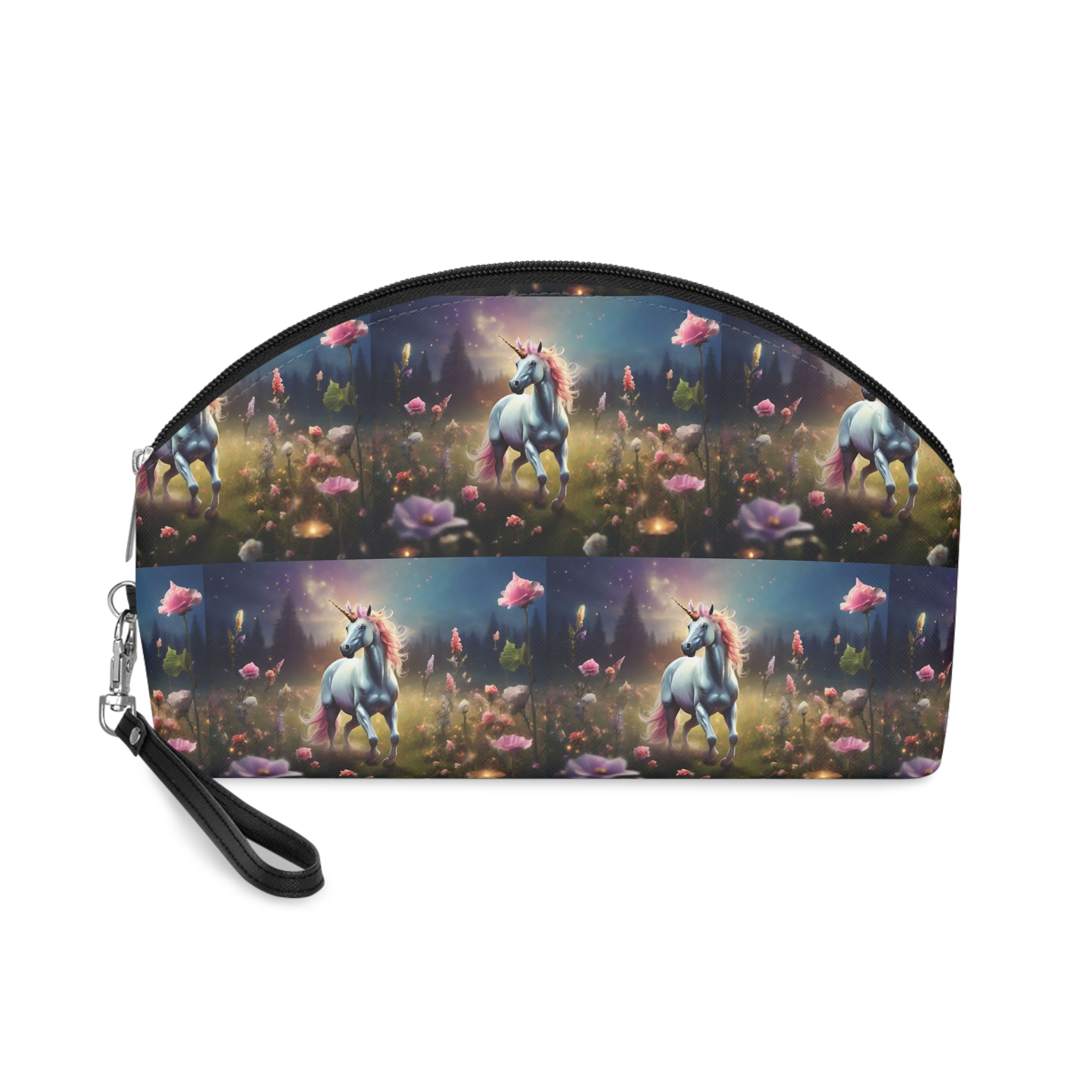 Beautiful Unicorn Running Magical Meadow Unicorn Background Images Whimsical Unicorn (20) Makeup Bag