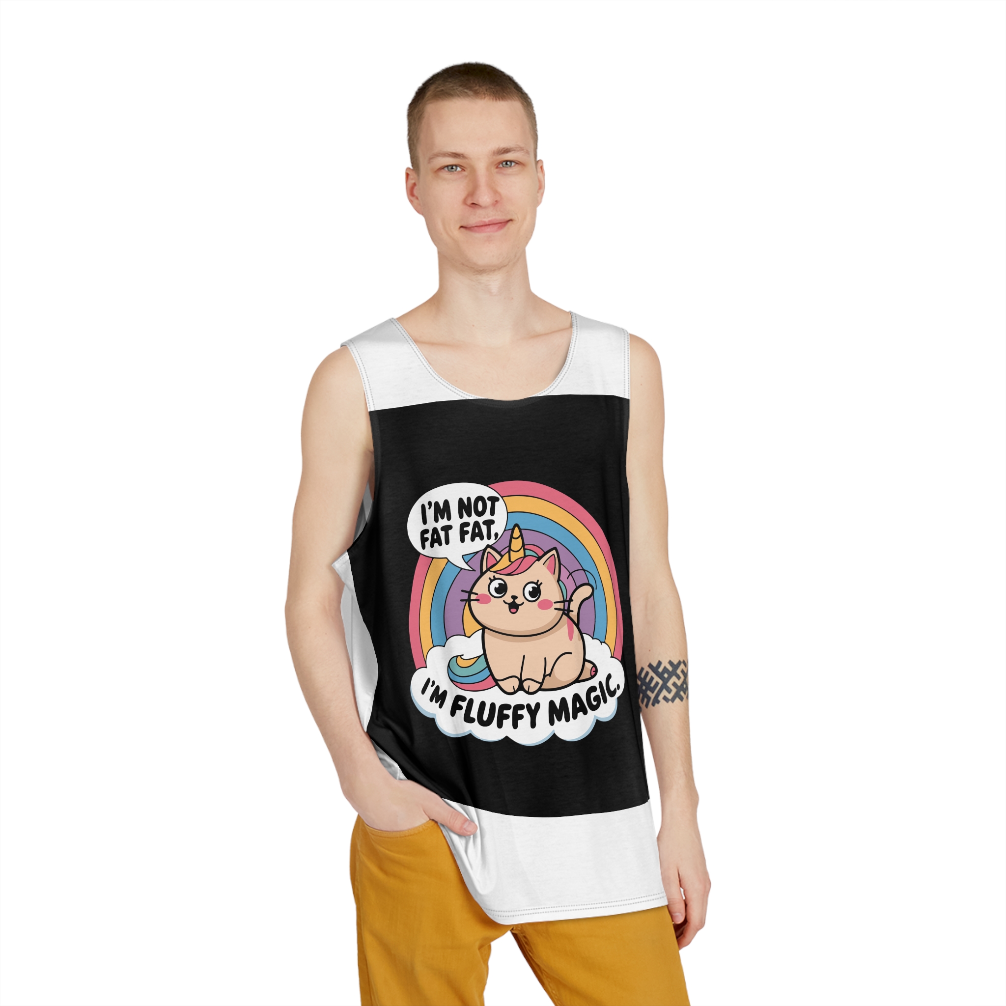 I'm Not Fat Mens Tank Aop - Image 3