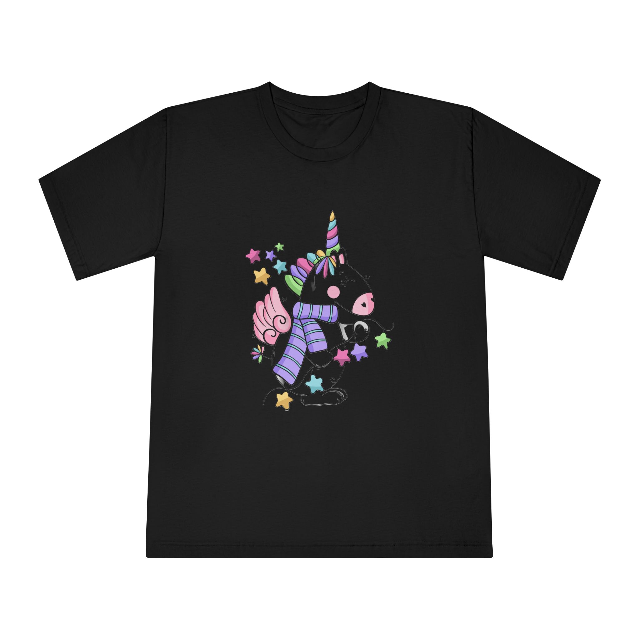 Happy Unicorn Unisex Classic Crewneck T Shirt - Image 5