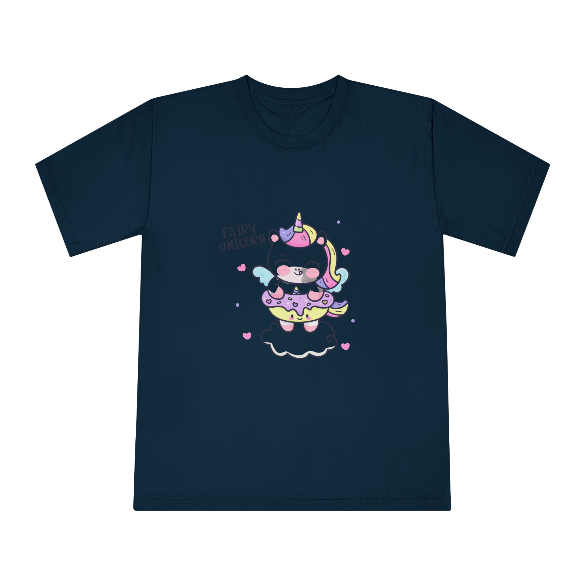 Cute Unicorn Cartoon Donut Cloud Kawaii Animal Unisex Classic Crewneck T Shirt - Image 17