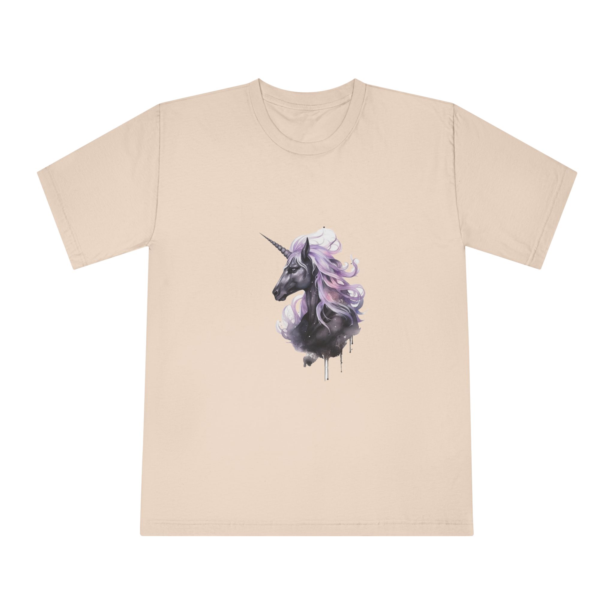 Close Up Unicorn With Long Mane Purple Mane Generative Ai Unisex Classic Crewneck T Shirt - Image 9