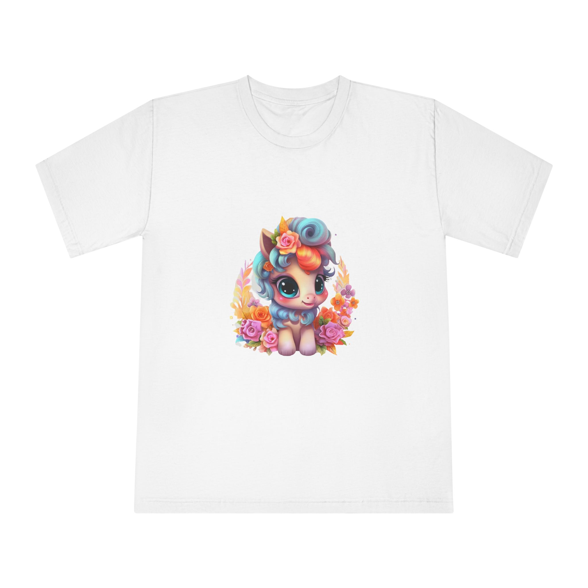 Flower Unicorn Unisex Classic Crewneck T Shirt