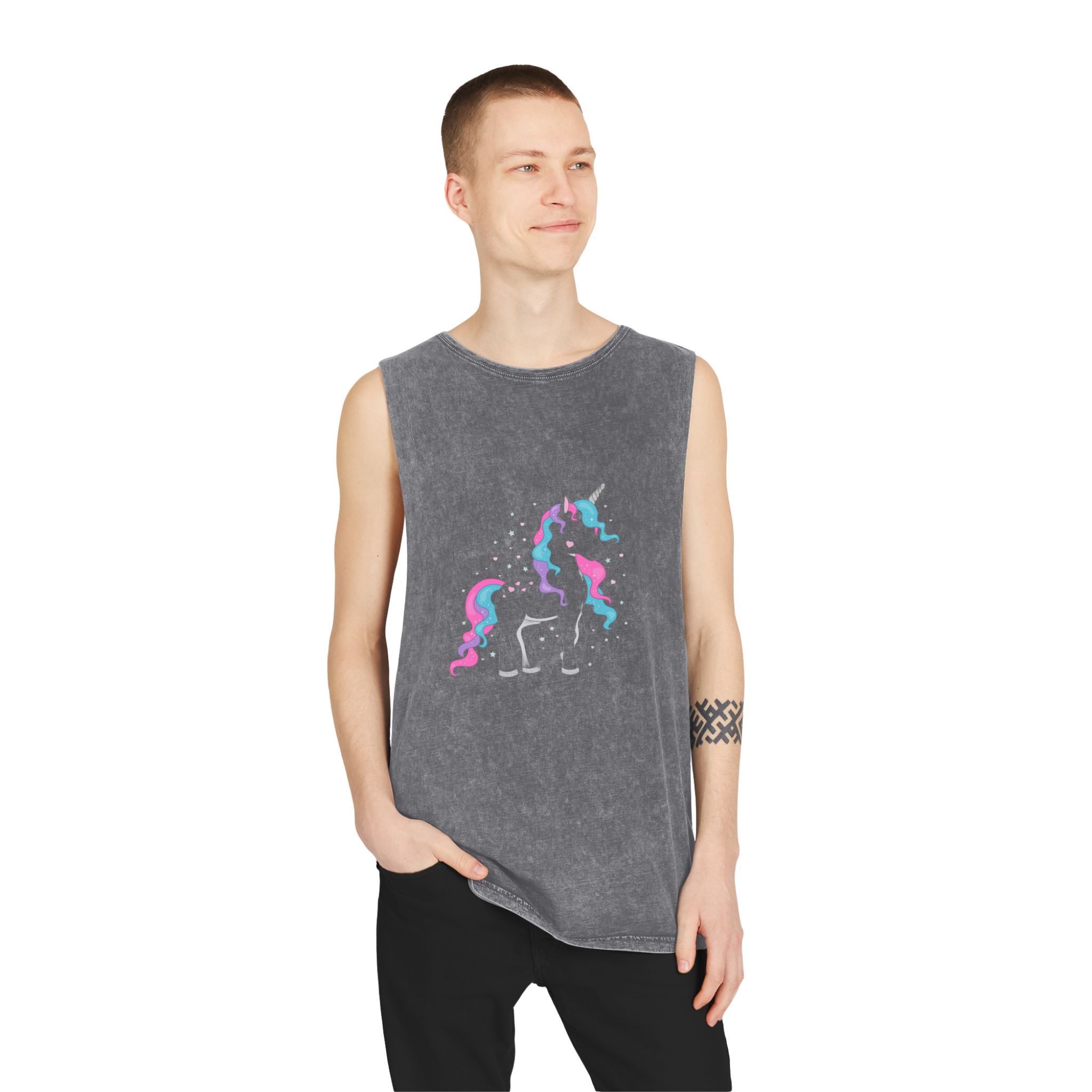 Unicorn V430 Unisex Stonewash Tank Top - Image 11