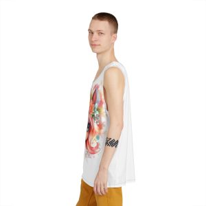 Cute Colorful Magic Unicorn With Flowers Watercolor Style (13) Mens Tank Aop