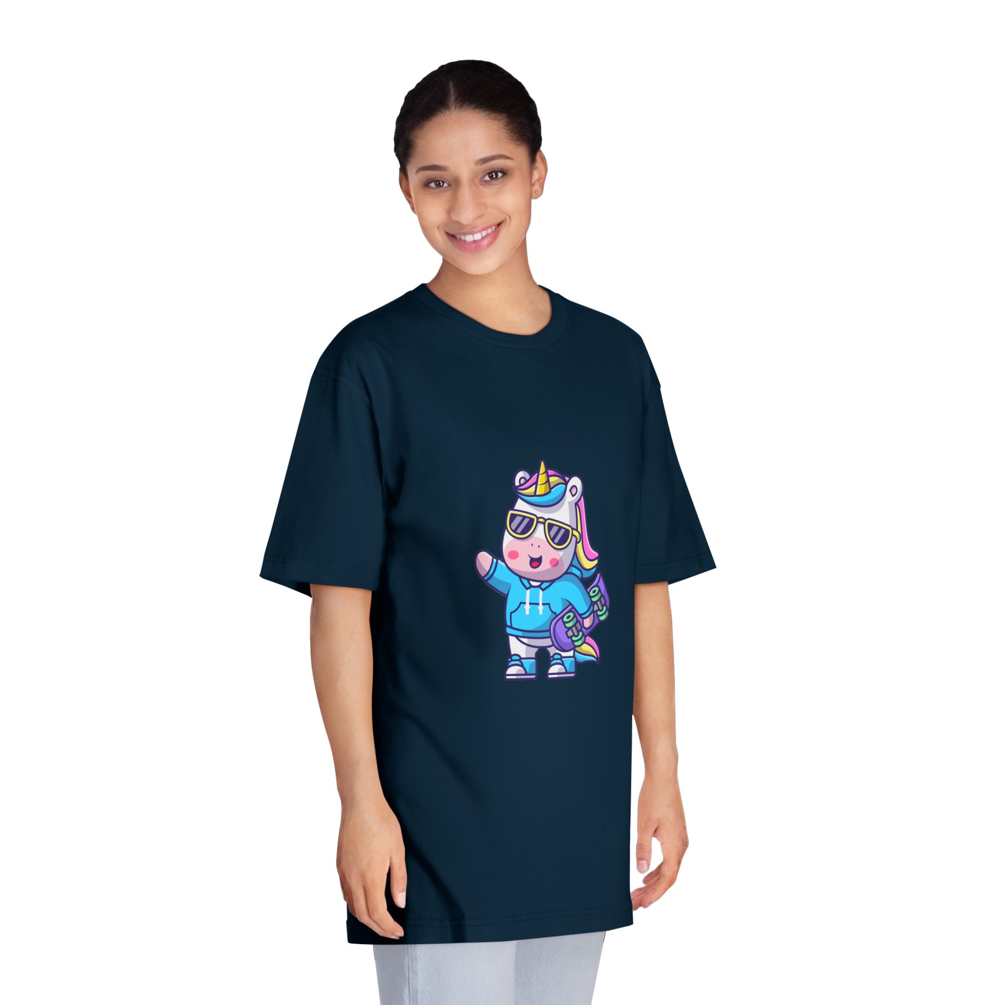 Cute Unicorn Skate Unisex Classic Crewneck T Shirt - Image 19
