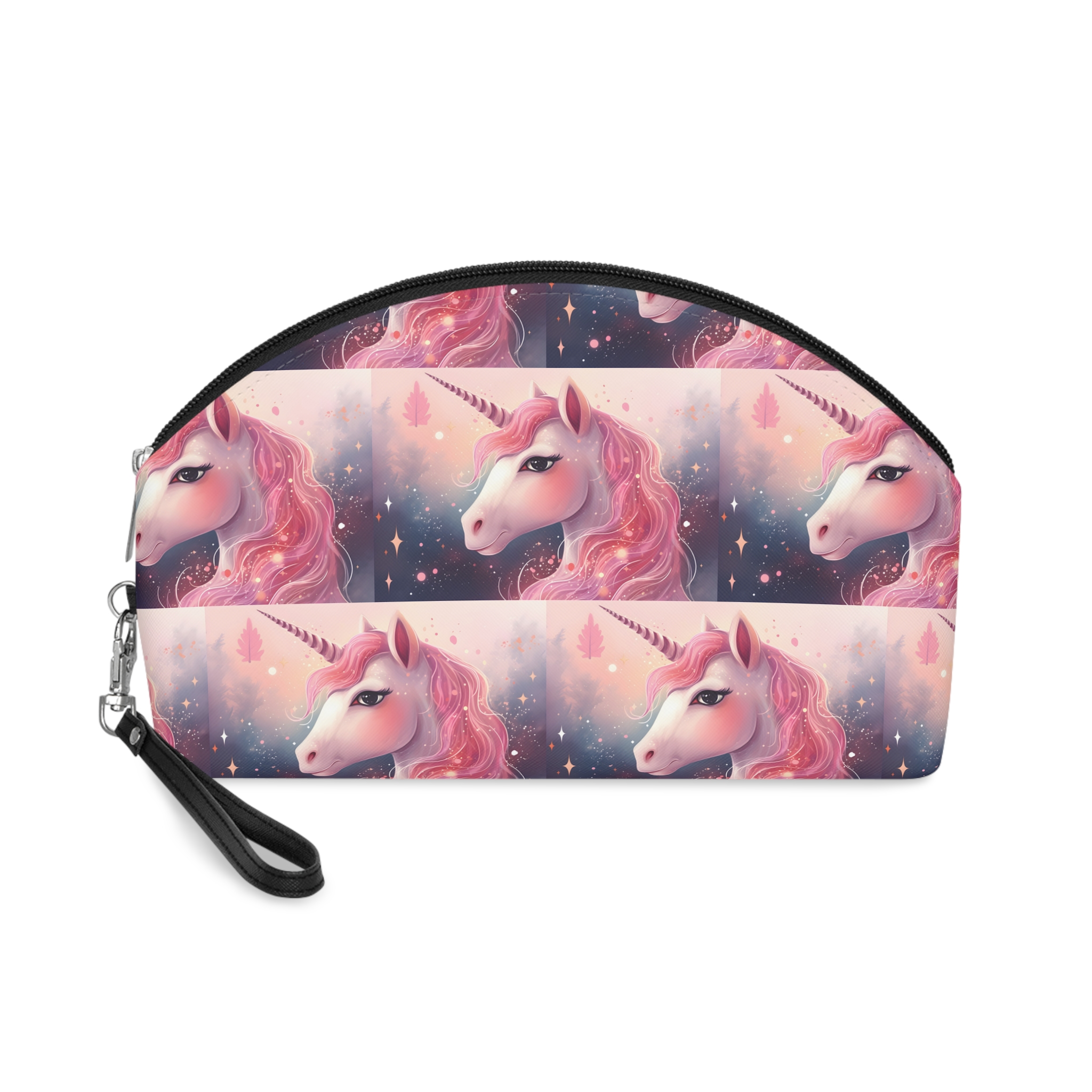 Pink Unicorn Fantastic Illustration (1) Makeup Bag