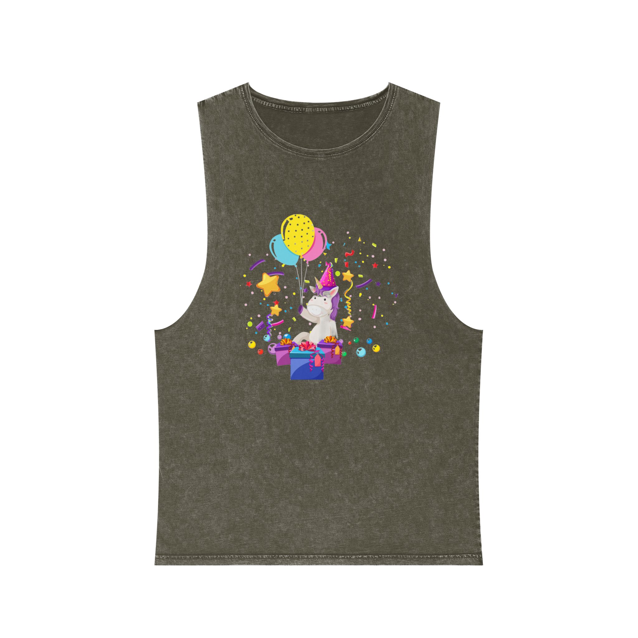 Unicorn V157 Unisex Stonewash Tank Top - Image 5