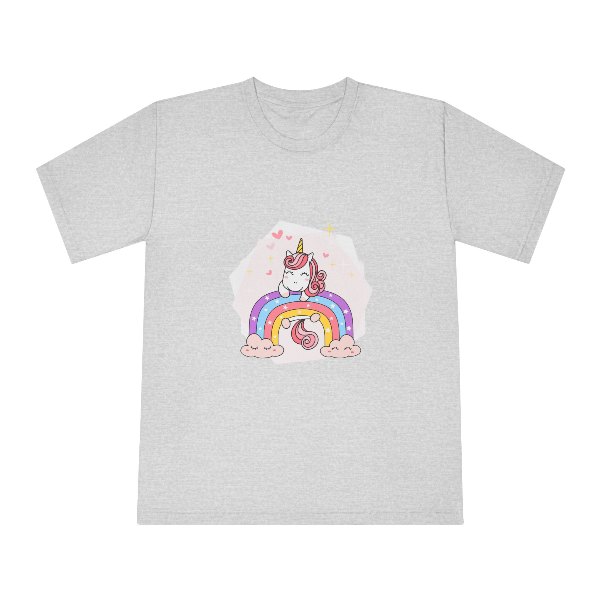 Cute Unicorn Magical Purple Rainbow Simple Doodle Outline Cartoon Illustration Unisex Classic Crewneck T Shirt - Image 13