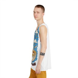 Cute Kawaii Unicorn Graphic Eating Ramen (1) Mens Tank Aop