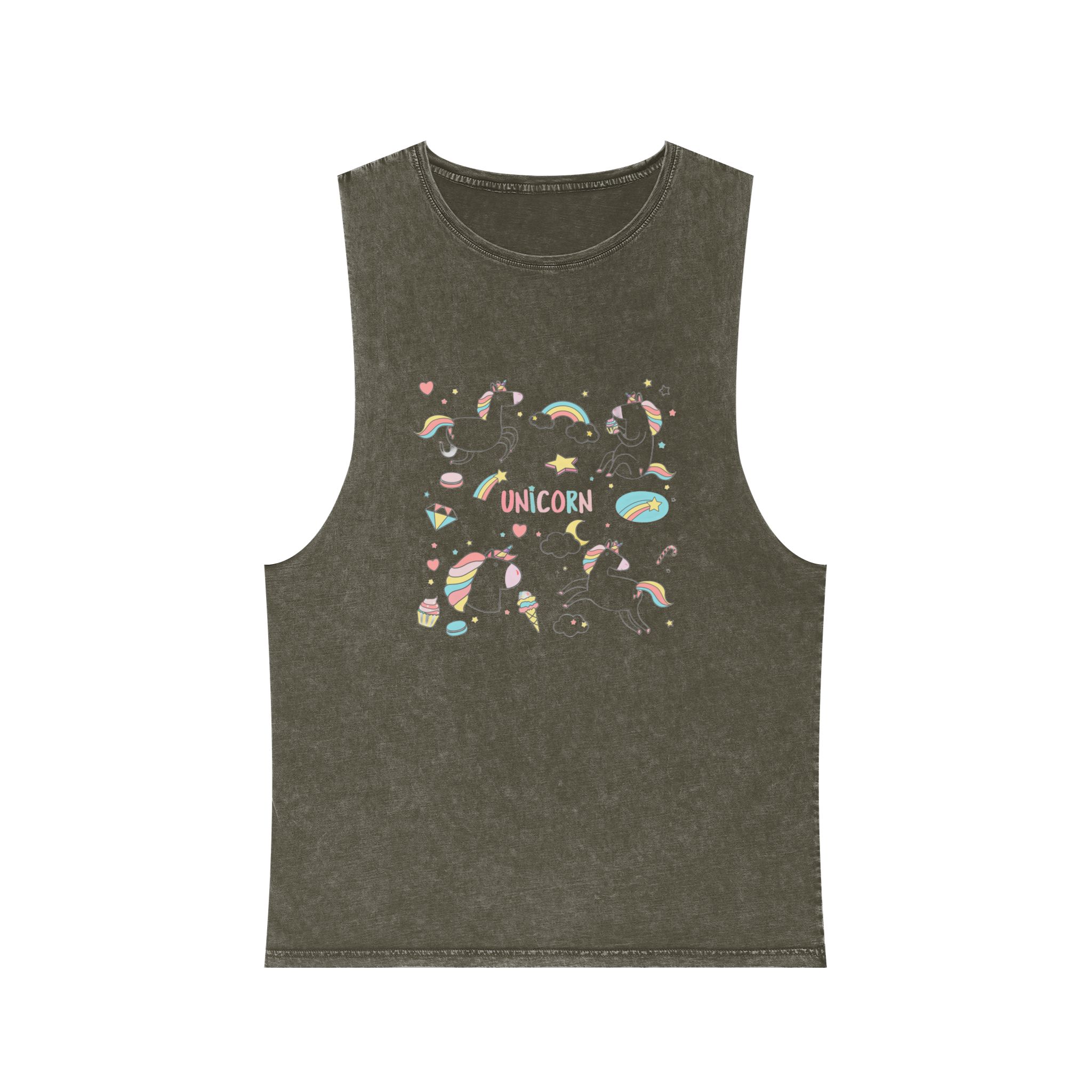 Unicorn V141 Unisex Stonewash Tank Top - Image 5