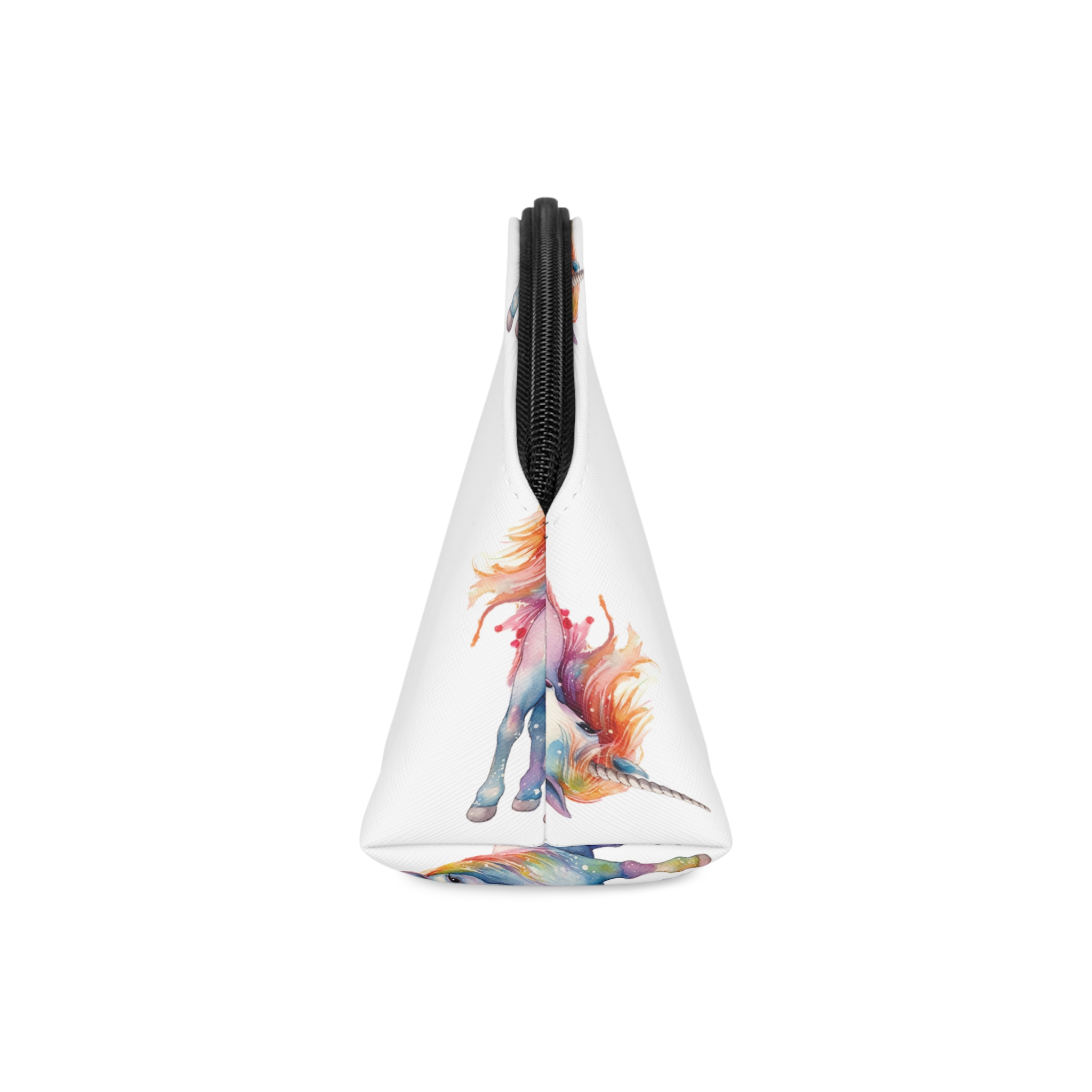 Painting Unicorn With Colorful Mane Long Mane Generative Ai (5) Makeup Bag - Image 4