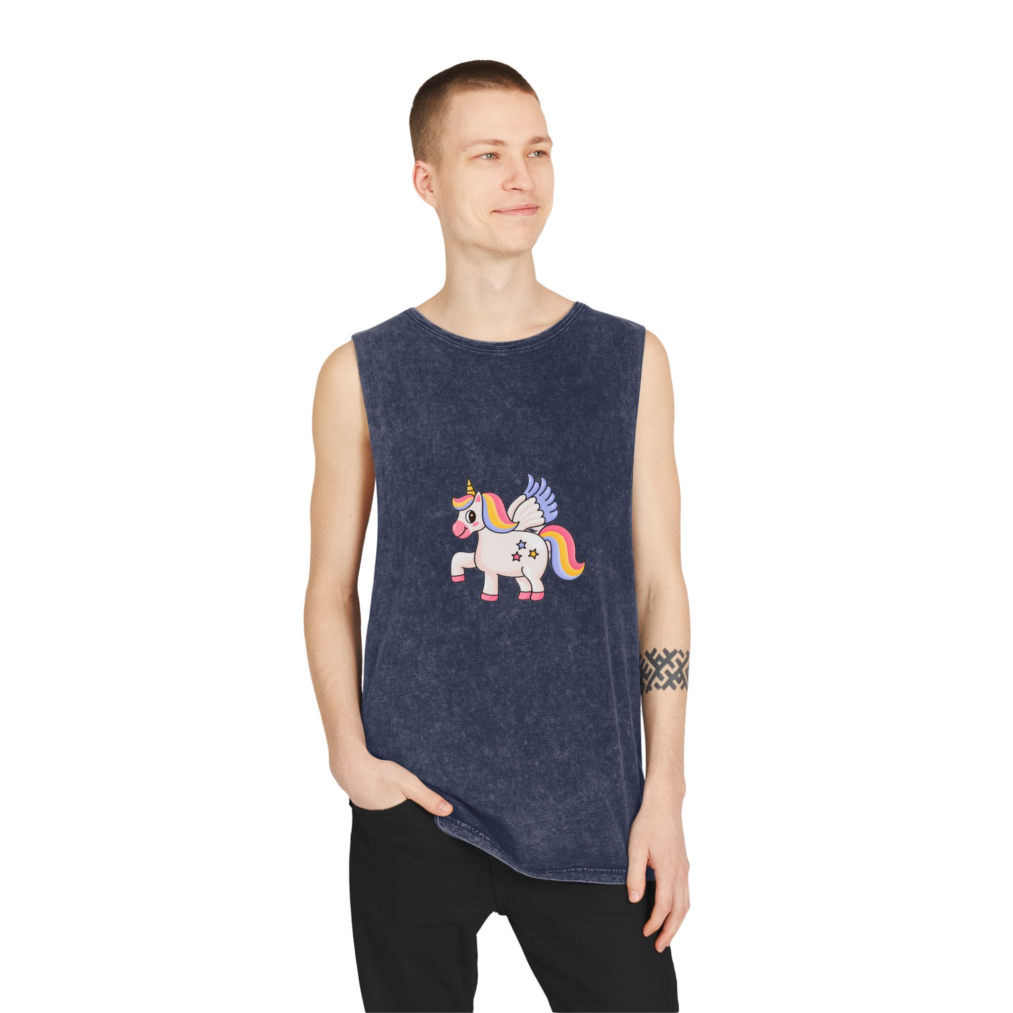 Unicorn V455 Unisex Stonewash Tank Top - Image 15