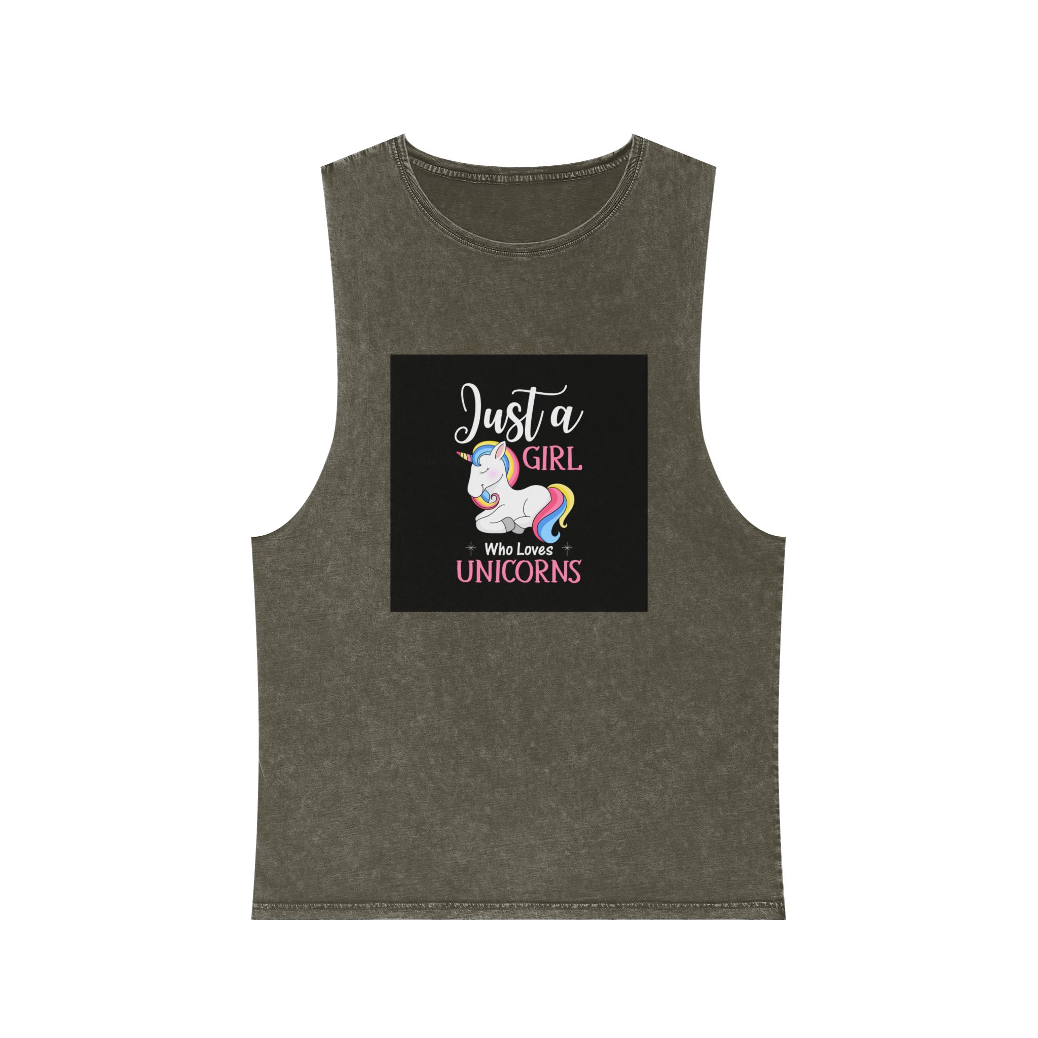 Unicorn 10 Unisex Stonewash Tank Top - Image 5