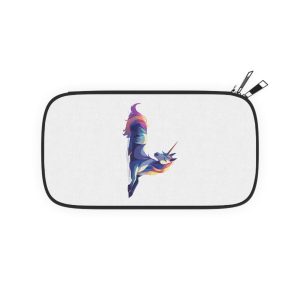 Colorful Unicorn With Unique Hairstyle Horn Sitting Vector Illustration(1) Passport Wallet