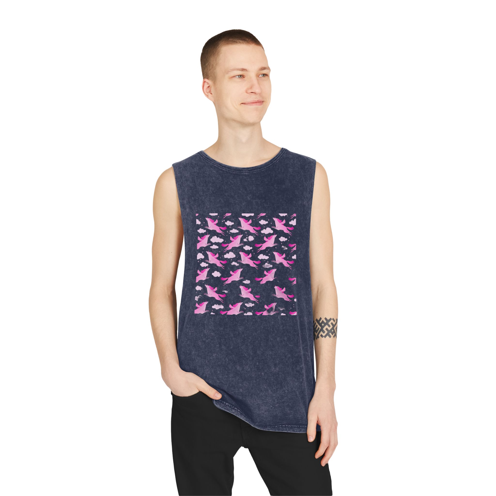 Unicorn V512 Unisex Stonewash Tank Top - Image 15
