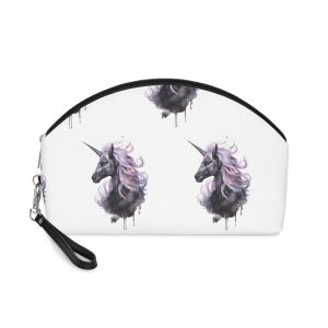 Close Up Unicorn With Long Mane Purple Mane Generative Ai Makeup Bag