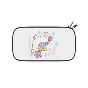 Cute Unicorn Cartoon Jump Air Flat Style Passport Wallet