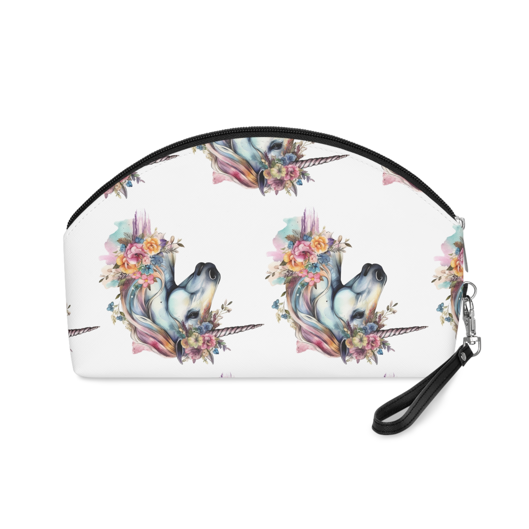 Unicorn With Flower Crown His Head Makeup Bag - Image 2