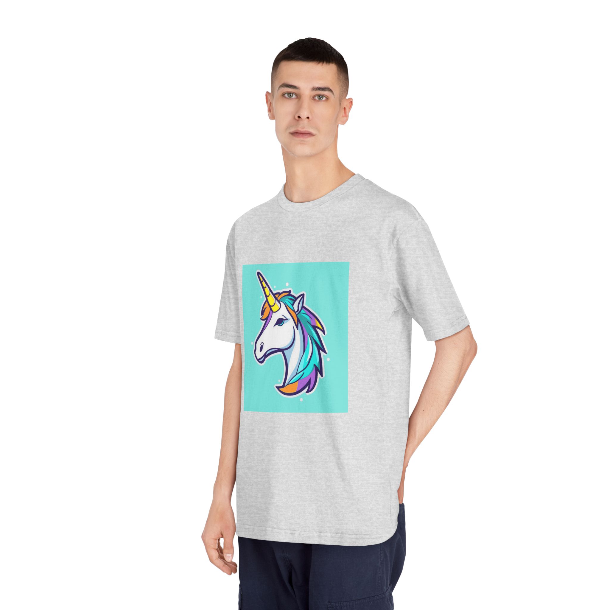 Cartoon Unicorn Head Vector With Maximum 16 Colors I 3 Unisex Classic Crewneck T Shirt - Image 16