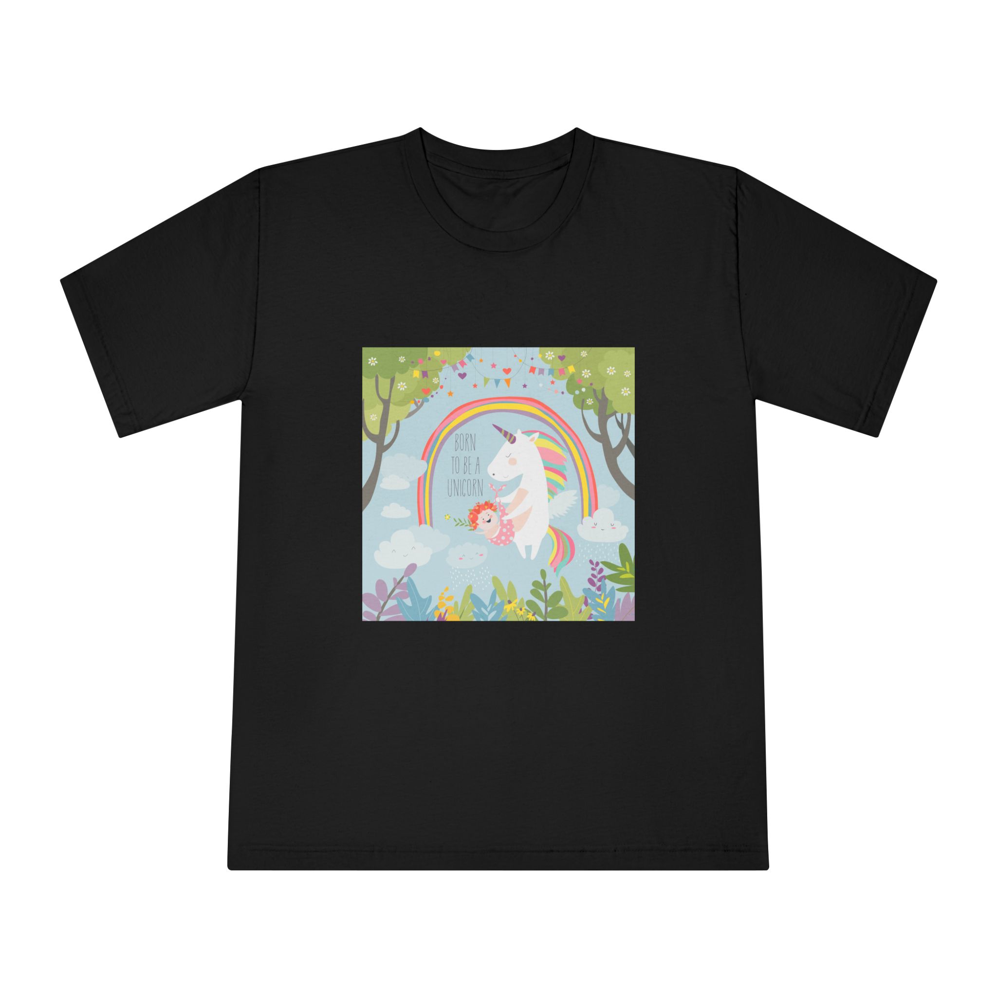 Cute Unicorn With Baby Unisex Classic Crewneck T Shirt - Image 5