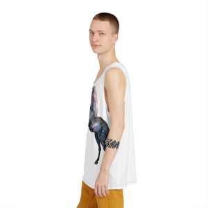 There Are Lot Different Unicorns That Are Painted Watercolor Generative Ai Mens Tank Aop