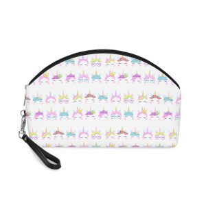 Pretty Pony Unicorns Faces Flat Set For Web Design Makeup Bag