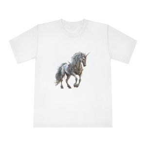 Multicolored Unicorn Galloping Dreem Unicorn Illustration (2) Unisex Classic Crewneck T Shirt