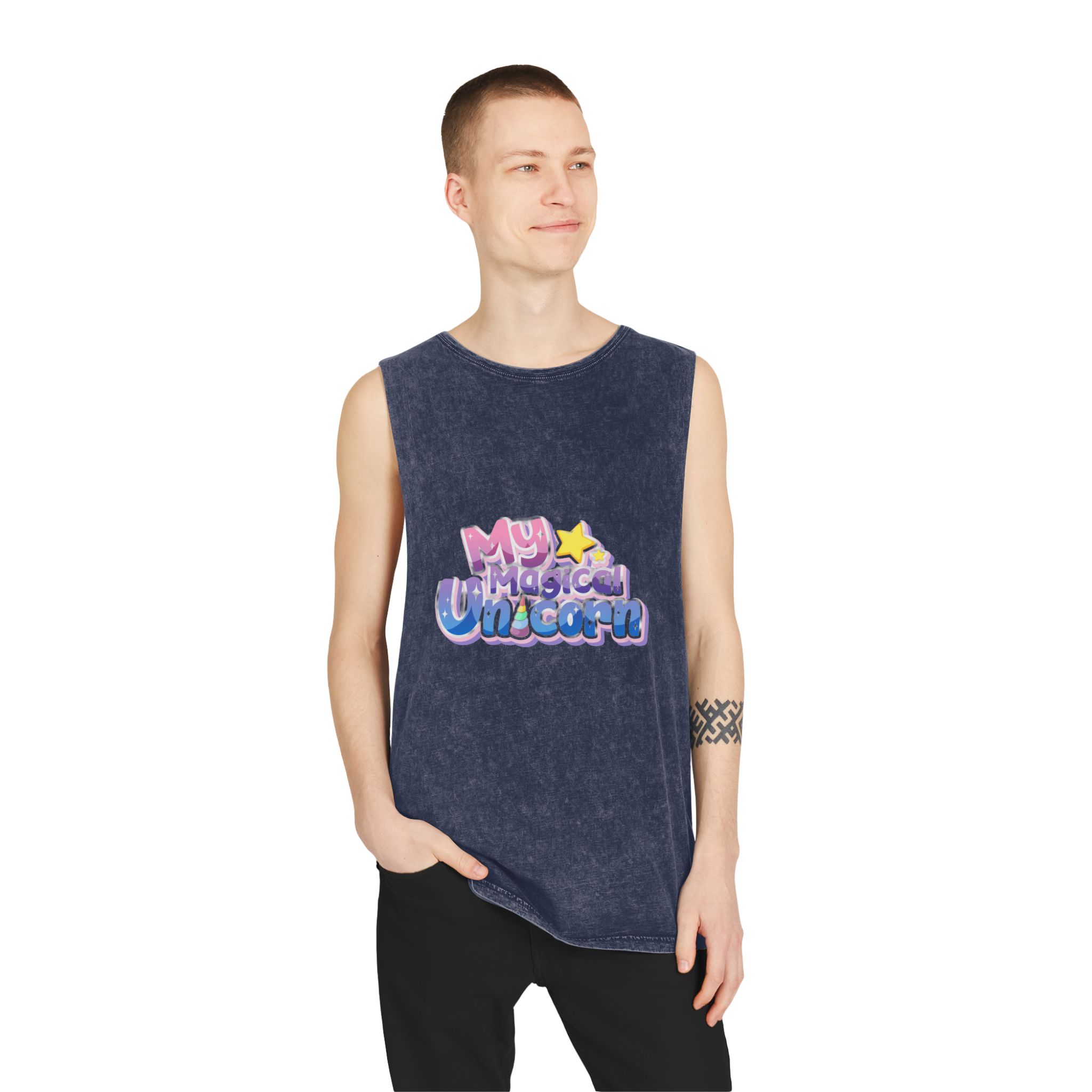 My Magical Unicorn Unisex Stonewash Tank Top - Image 15